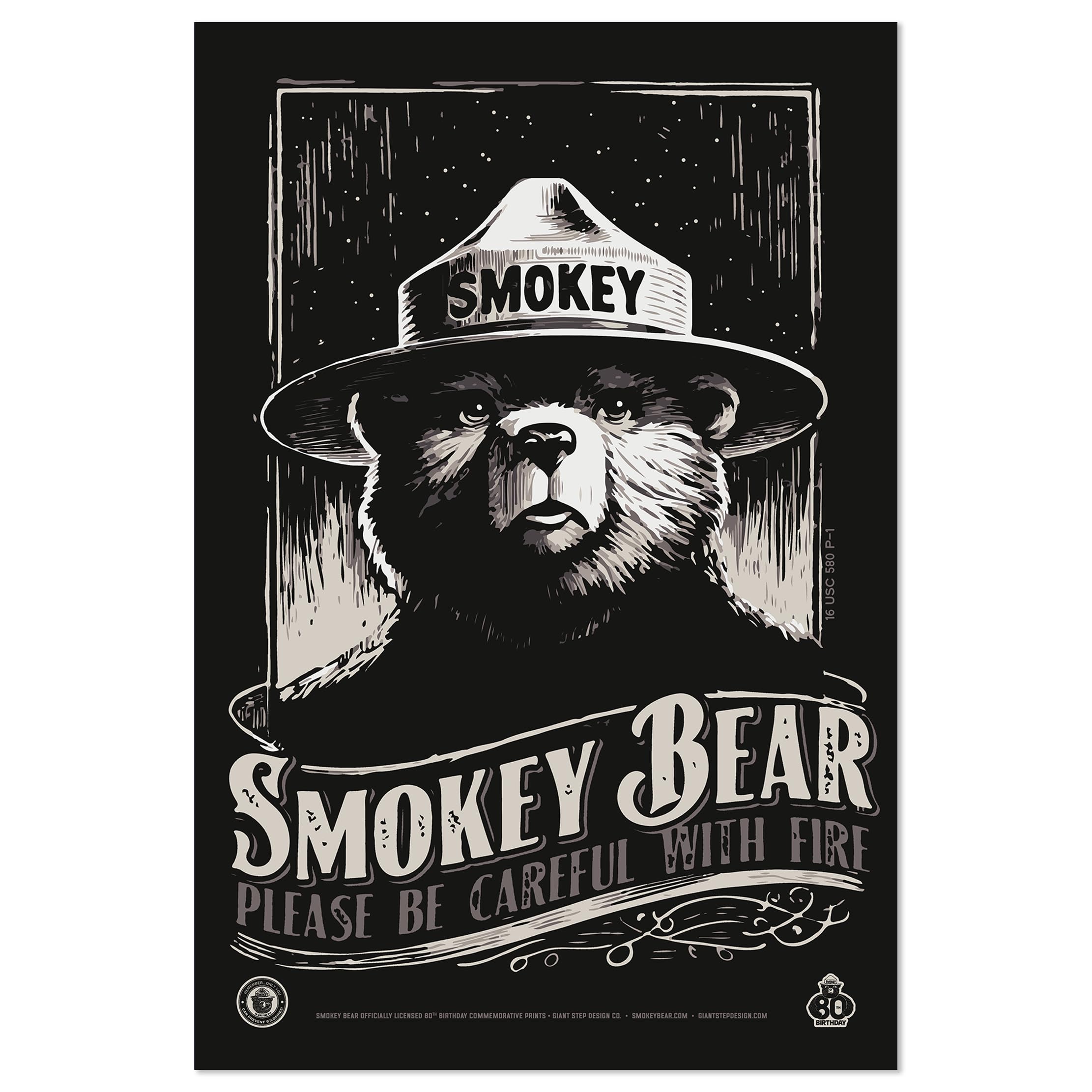 Amazon.com: Giant Step Design Co. Smokey Bear WPA Style Only Can