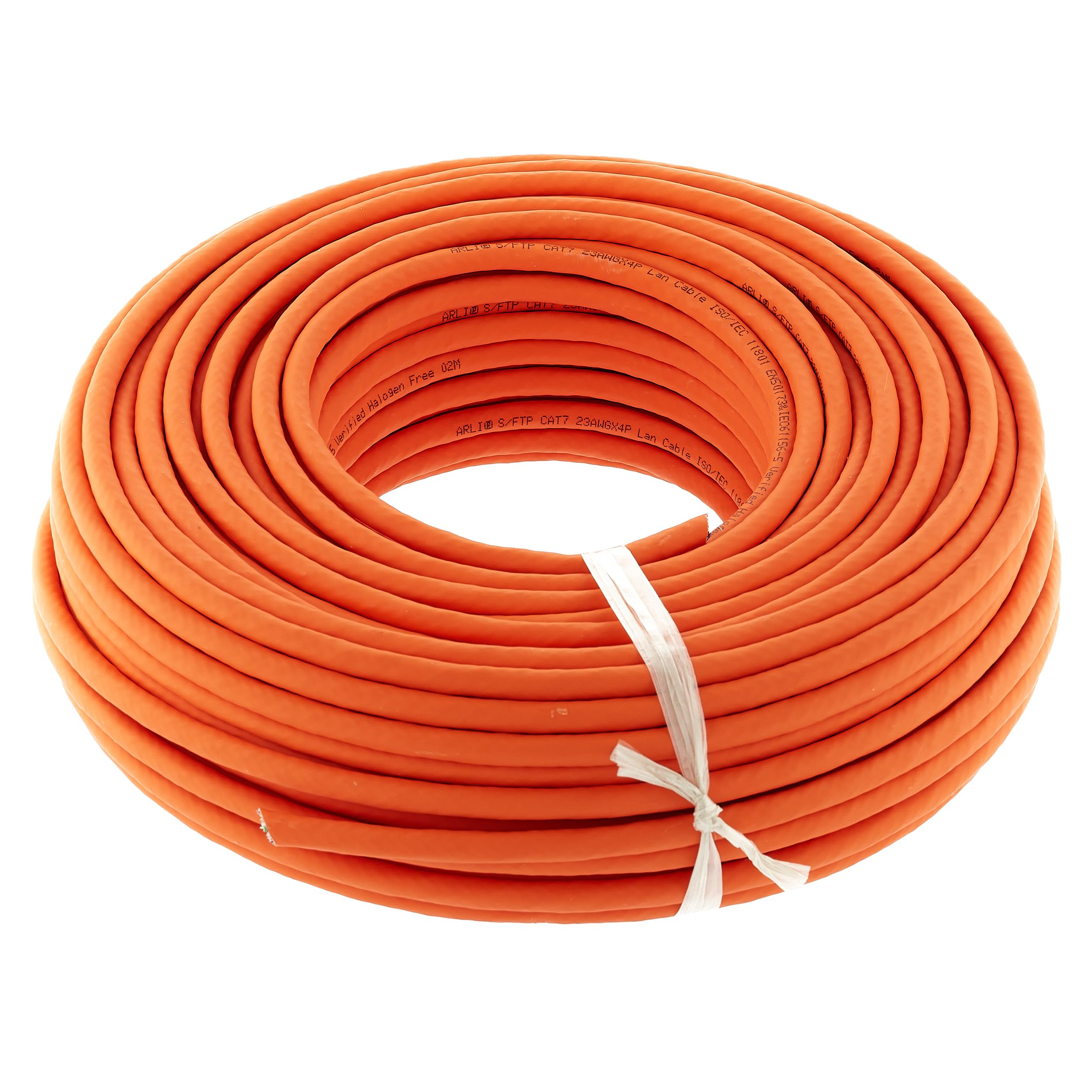200 m CAT.7 cavo di rete LAN cavo di installazione cavo dati CAT7 CAT 7 Gigabit GB GHMT BauPVO Eca arancione (2x100m)
