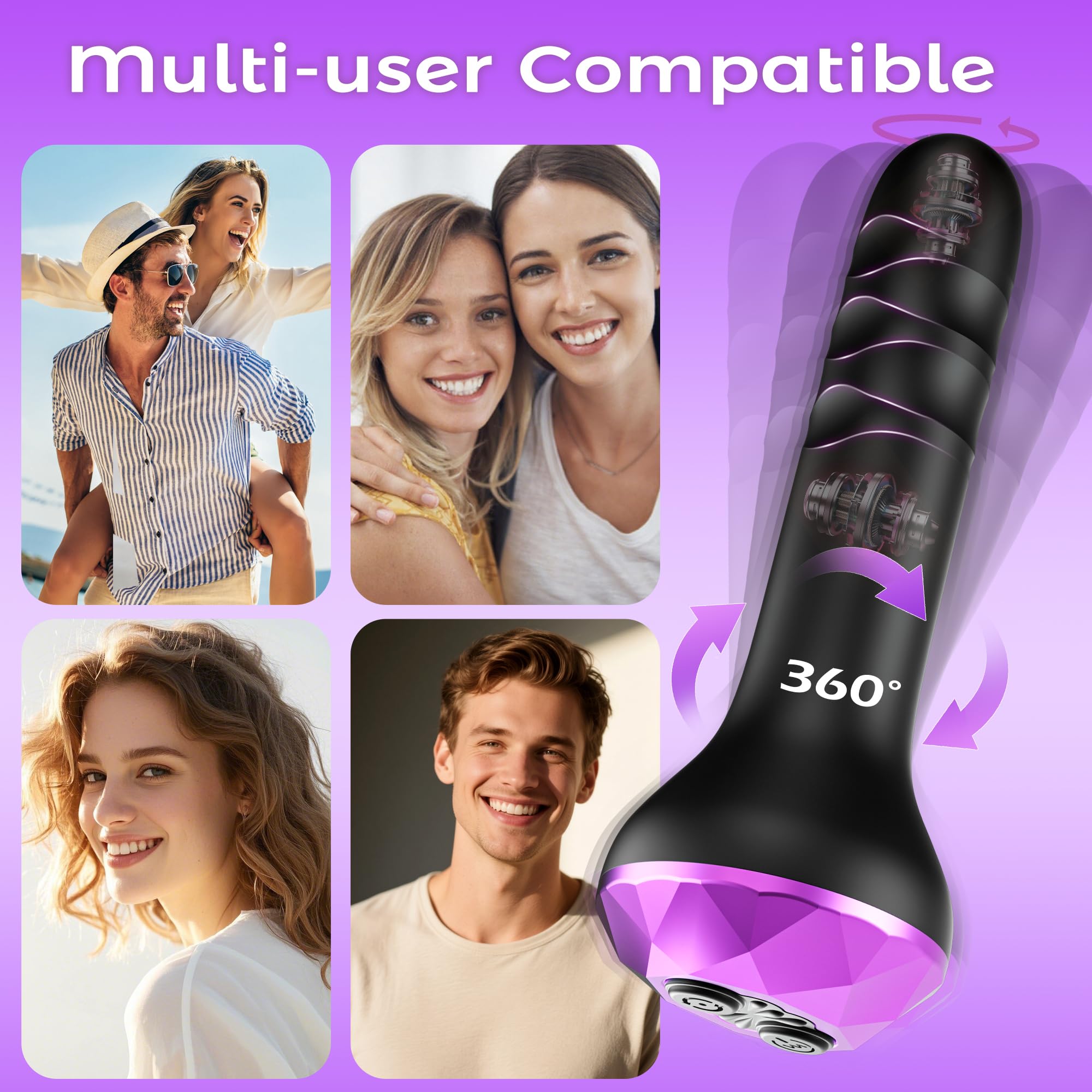 Vibrating Butt Plug Anal Toys, Prostate Massager with 10 Vibrating & Rotating Modes, Beginner-Friendly Anal Plug Sex Toys for Men & Women, 2 Motors Anal Dildo & G-Spot Vibrator Anal Beads Adult Toys: 4.53 Inch