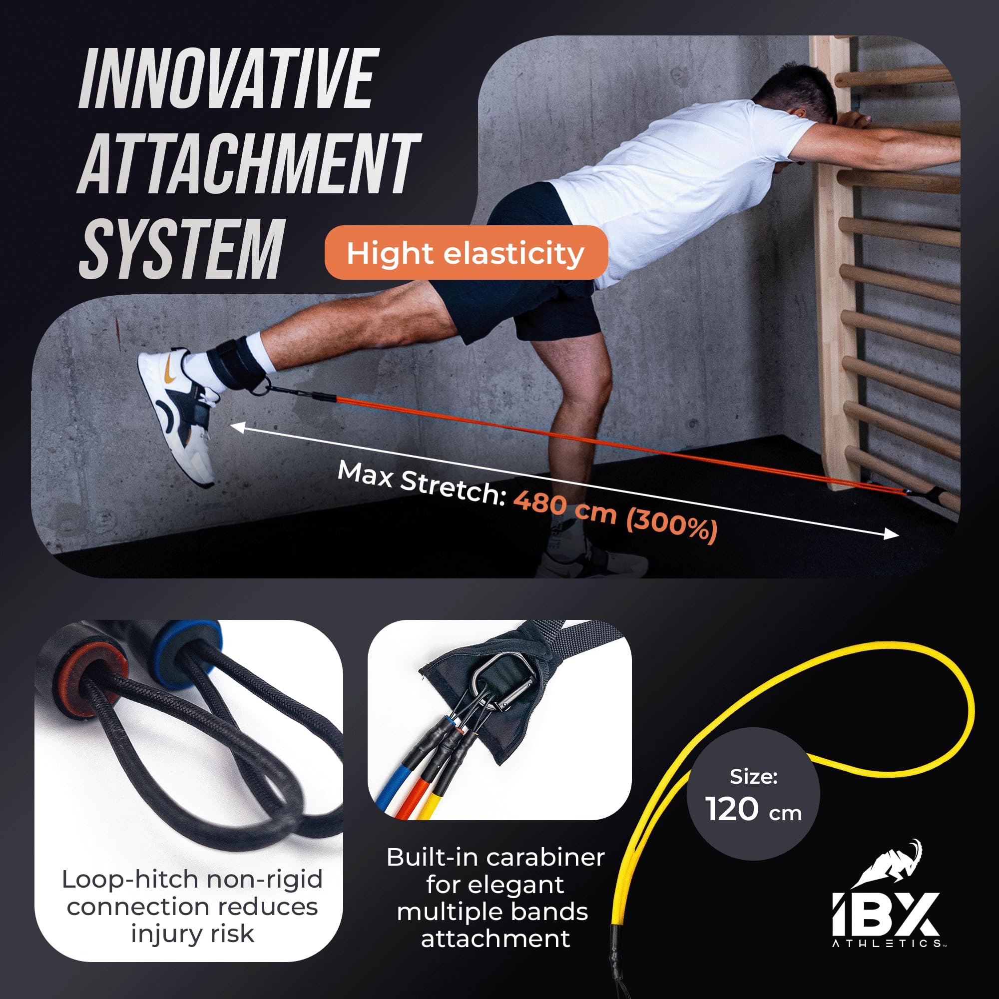 Set Tubi Elastici Fitness Premium (17 Pezzi) | Kit Bande Elastiche con Maniglie, e Tecnologia Anti-Snap fino a 75kg | Lattice Naturale per Riabilitazione, Padel, Tennis, Nuoto e Volley | Home Gym
