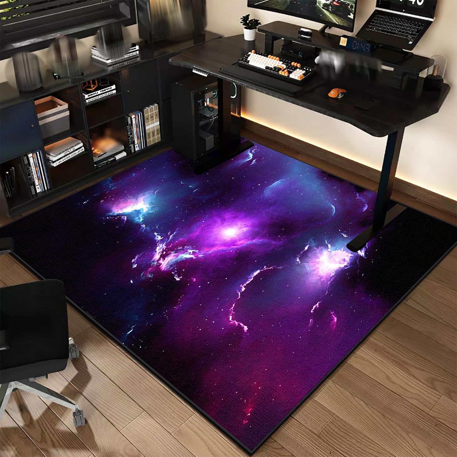 Tapis Chaise de Bureau Gaming Tapis de Protection de Sol pour sols durs Antidérapant Tapis de Sol Gamer Tapis Salon Chambre pour Chaise de Bureau stratifiée, Parquet Bureau 120 x 140 cm