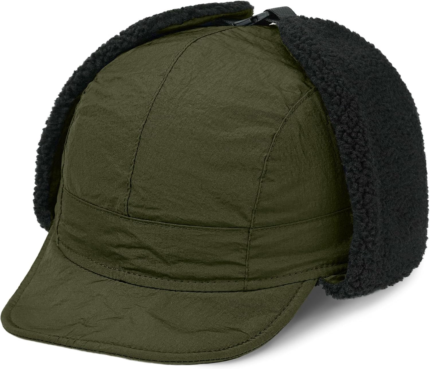 Croogo Men's Trapper Winter Hat Eskimo Hats Women Flat Bill Russian Ushanka Hat Trooper Aviator Cap with Windproof Waterproof