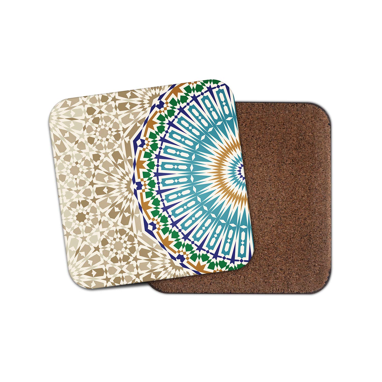Destinationvinyl Multicolor 1 X Moroccan Pattern Coaster - Pretty Morocco Mosaic Art Mum Dad #15344