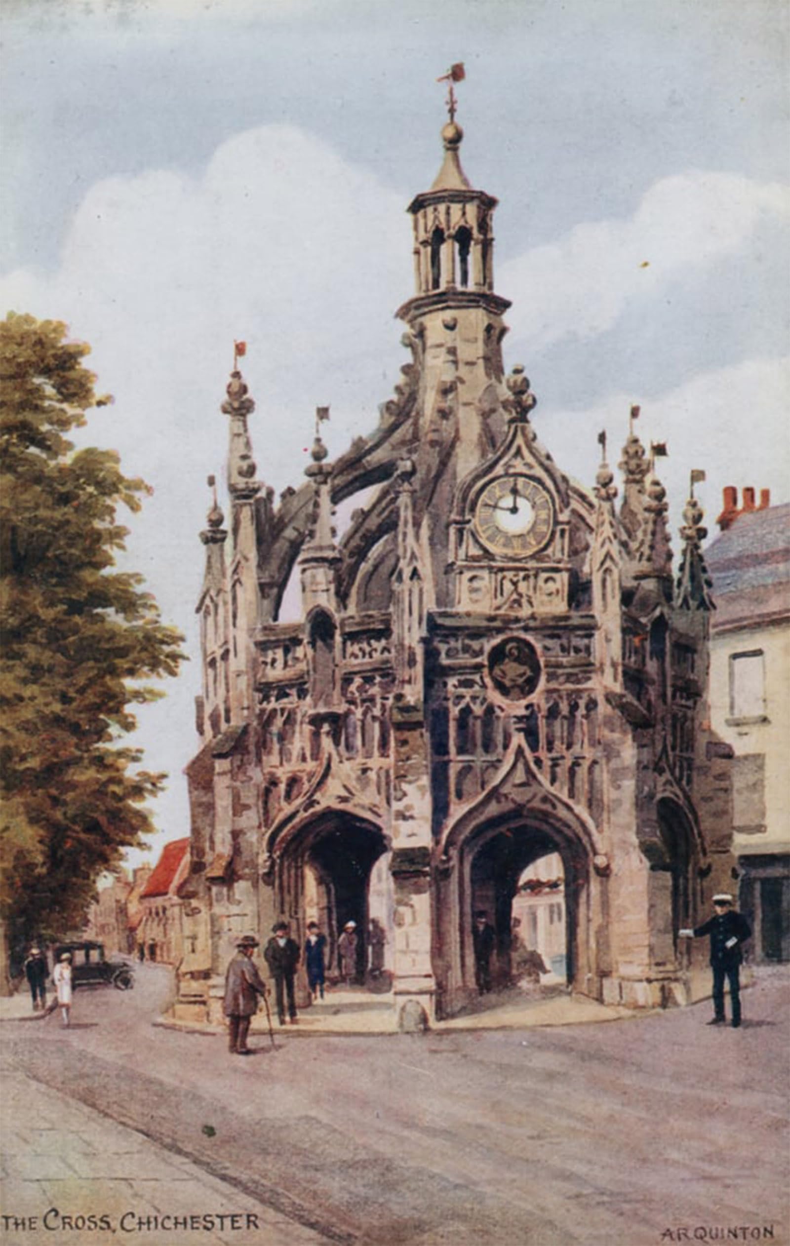 POSTERIIk Famous Modern Artwork Art Mural the Cross Chichester by Alfred Robert Quinton Oil Paintings Pictures for Home Decor 60x90cm