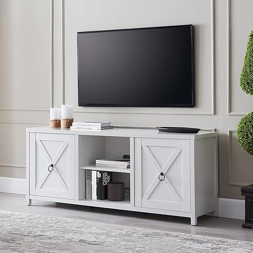 Henn&Hart White TV Stand, 58"