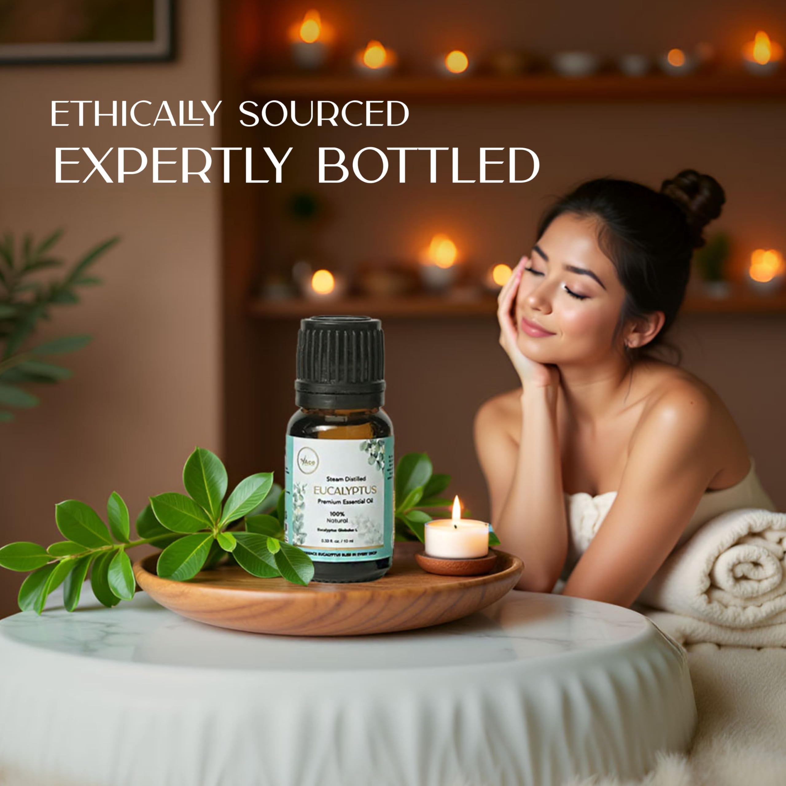My Ace Eucalyptus Essential Oil – 100% Pure & Natural, Steam-Distilled, Undiluted Oil for Diffuser, Aromatherapy, Massage, Candle & Soap Making – Amber Glass Bottle – 10ml - Image 3 thumbnail