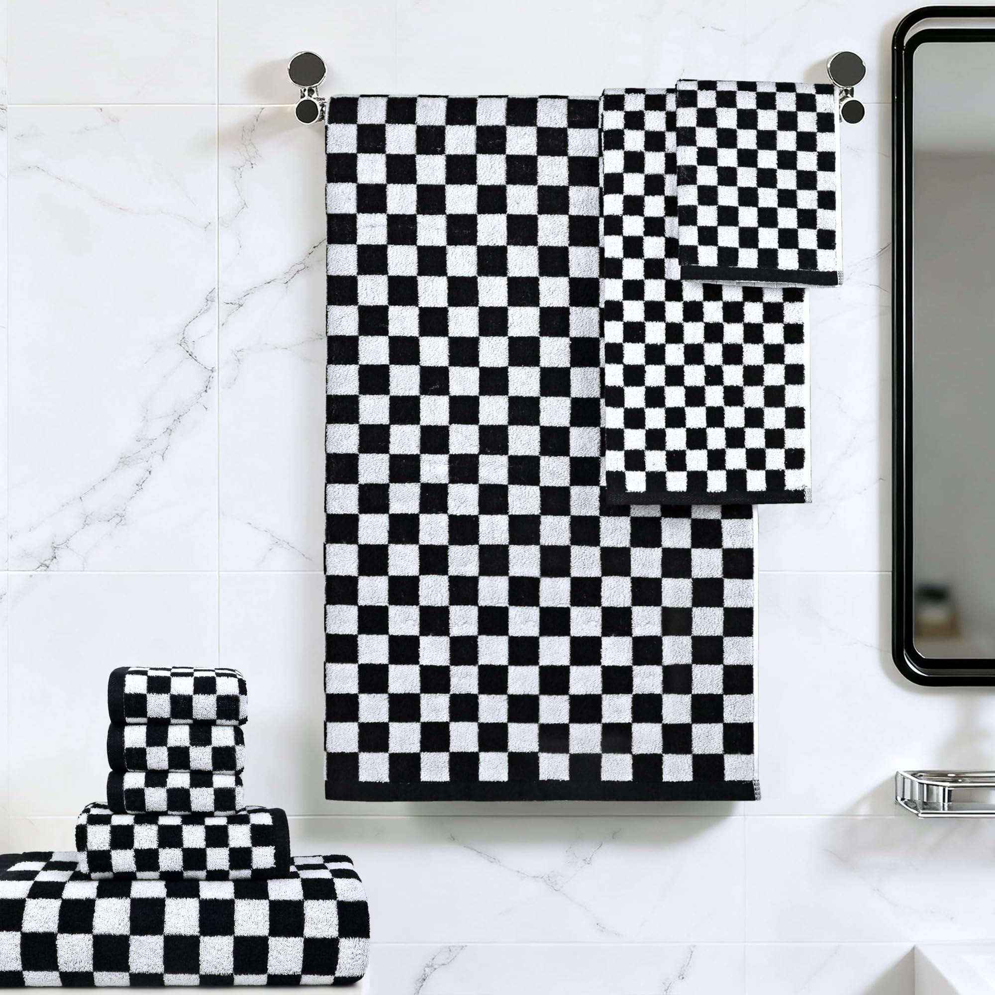 Amazon.com: Jacquotha Black and White Towels Set of 8, Cute