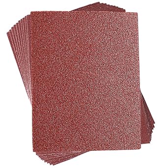1/4 Sheet Sandpaper,50 Pcs Sanding Paper,60,80,120,180,240 Grit Sandpaper Sheet,Aluminum Oxide Sanding Block Sheet Sandpaper for Wood,Glazing,Metal,Painting,Leather,etc Sanding and polishing