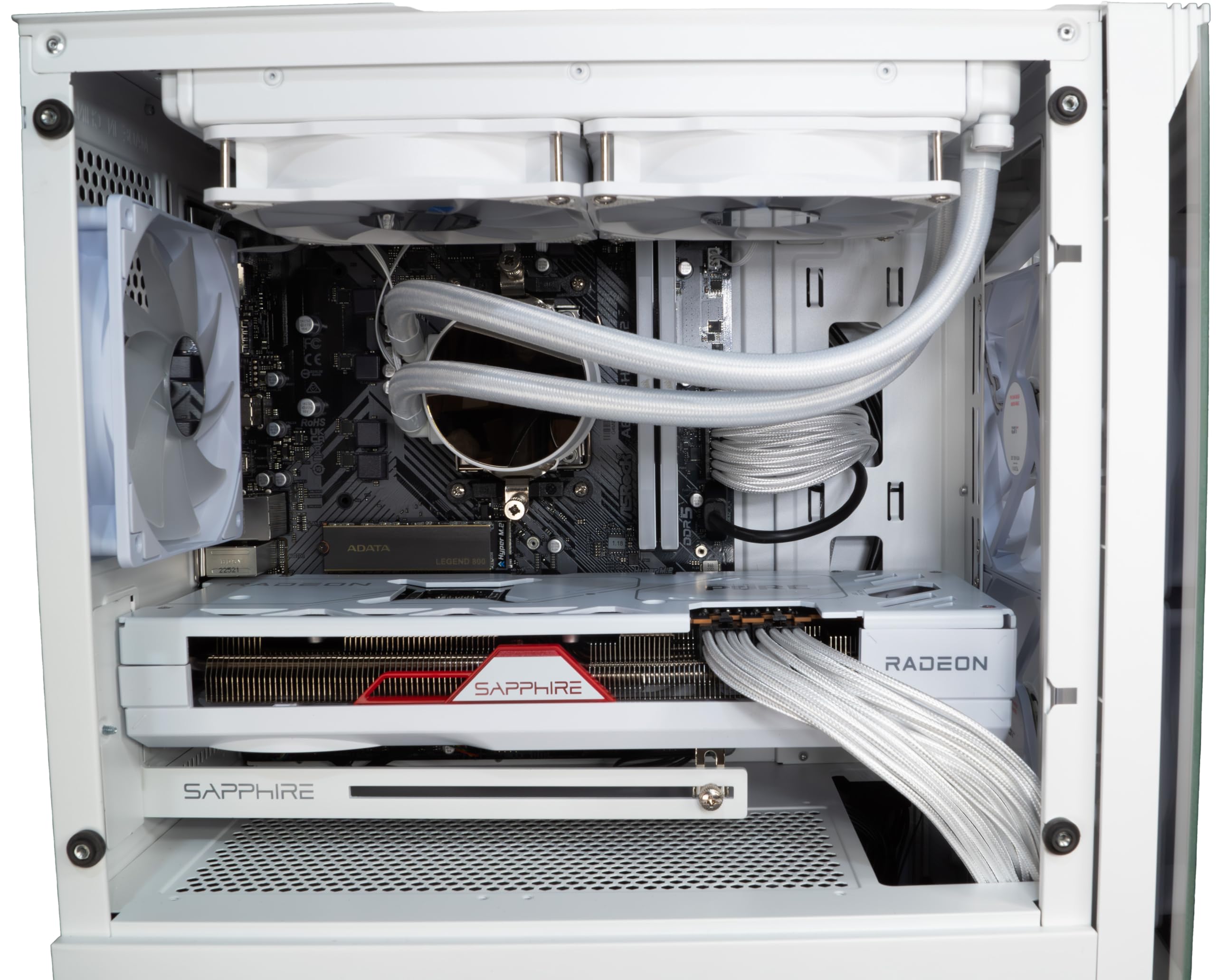 ionz Gaming PC - Desktop Computer, Ryzen 5 7600X, Radeon RX9060 XT, 32GB DDR5 RAM, 1TB NVMe SSD, 240mm AIO, 600W 80+ PSU, Windows 11, Wifi | White - G1 - 4