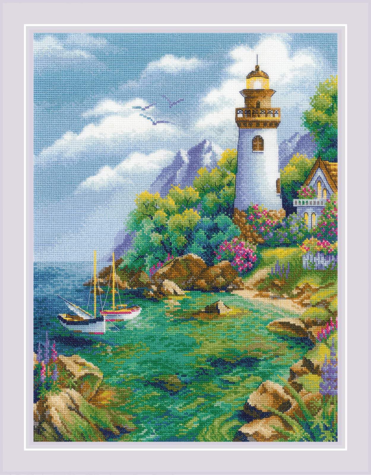 Riolis counted cross stitch kit ""Quiet Harbor"", 30x40cm, DIY