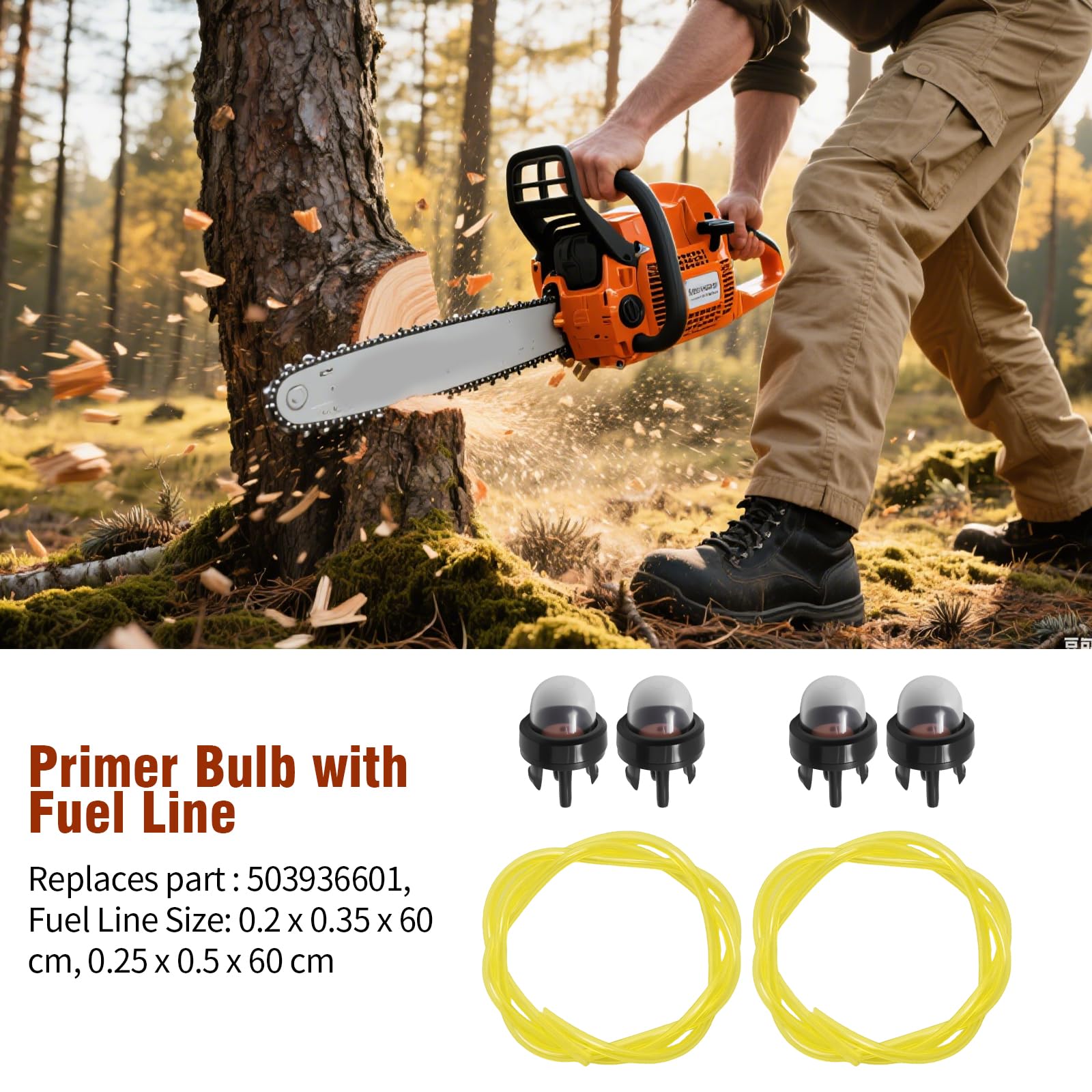 Primer Bulb Und Kraftstoffleitung Set - Für Husqvarna Und Tanaka Kettensägen