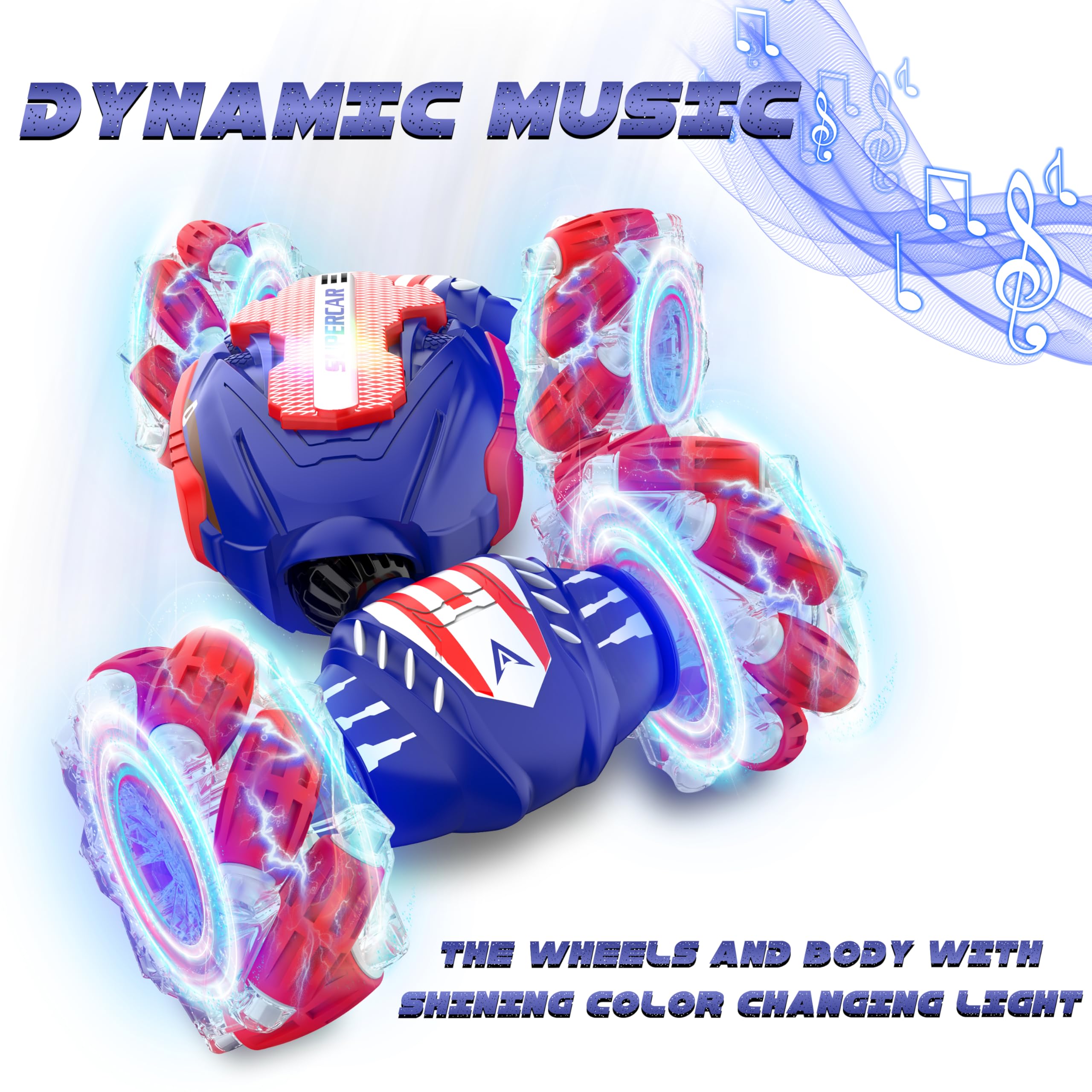 Remote Control Car, Gesture Sensing RC Stunt Car, 4 WD Transform Off Road for Rotating, 2.4Ghz Hand Controlled Remote Control Twister Cars, RC Cars for Kids Boys Girls Toy Gift Age 8 9 10 11 12 yr