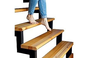 Clear Stair Treads Non Slip for Wooden Steps Indoor & Outdoor with Roller
