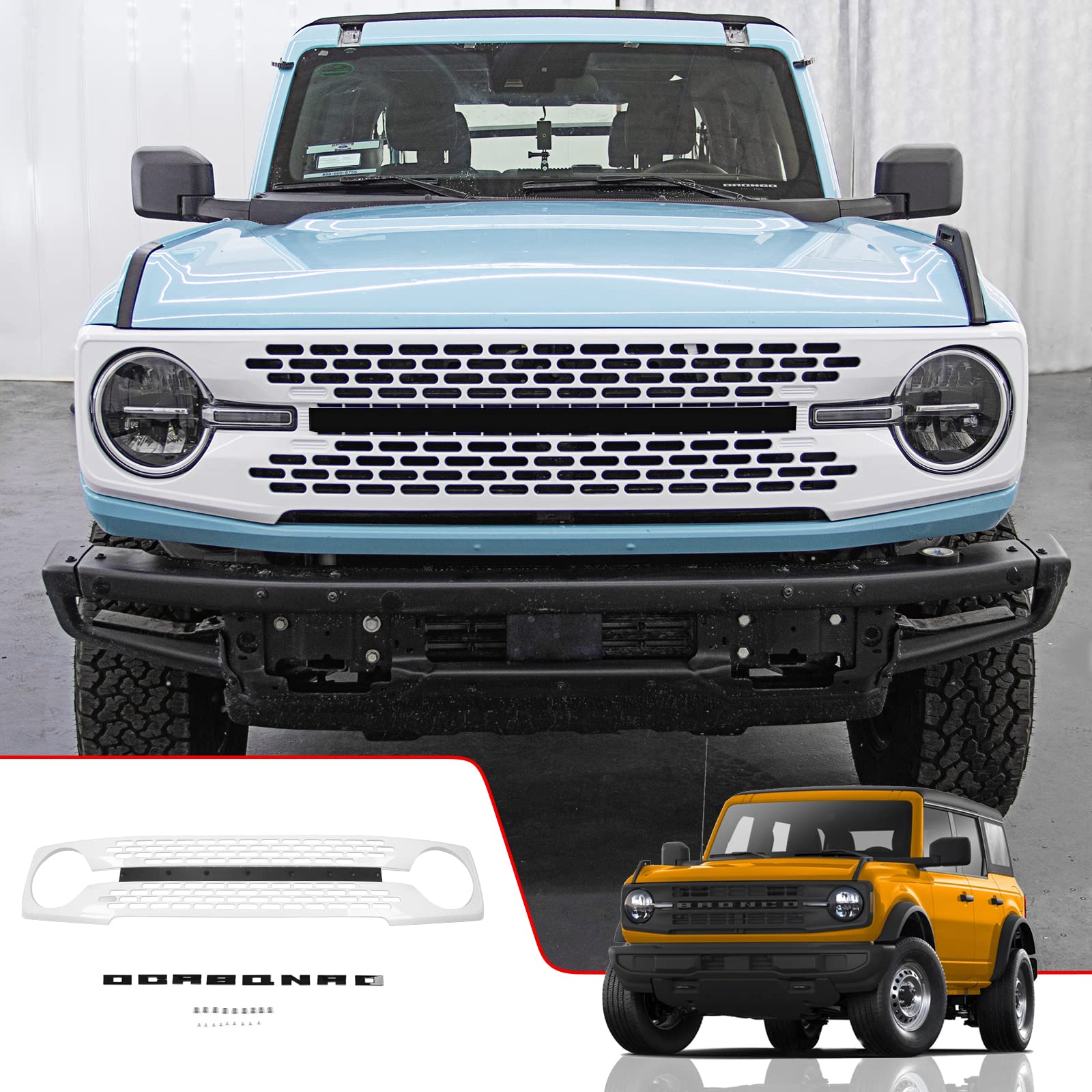 Buy Xipex Fit 2021 2022 2023 Ford Bronco Grille Bronco Front Grill For