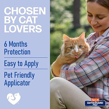 Hartz UltraGuard Pro Topical Flea & Tick Prevention for Cats & Kittens, Over 5 lbs 6 Monthly Treatments