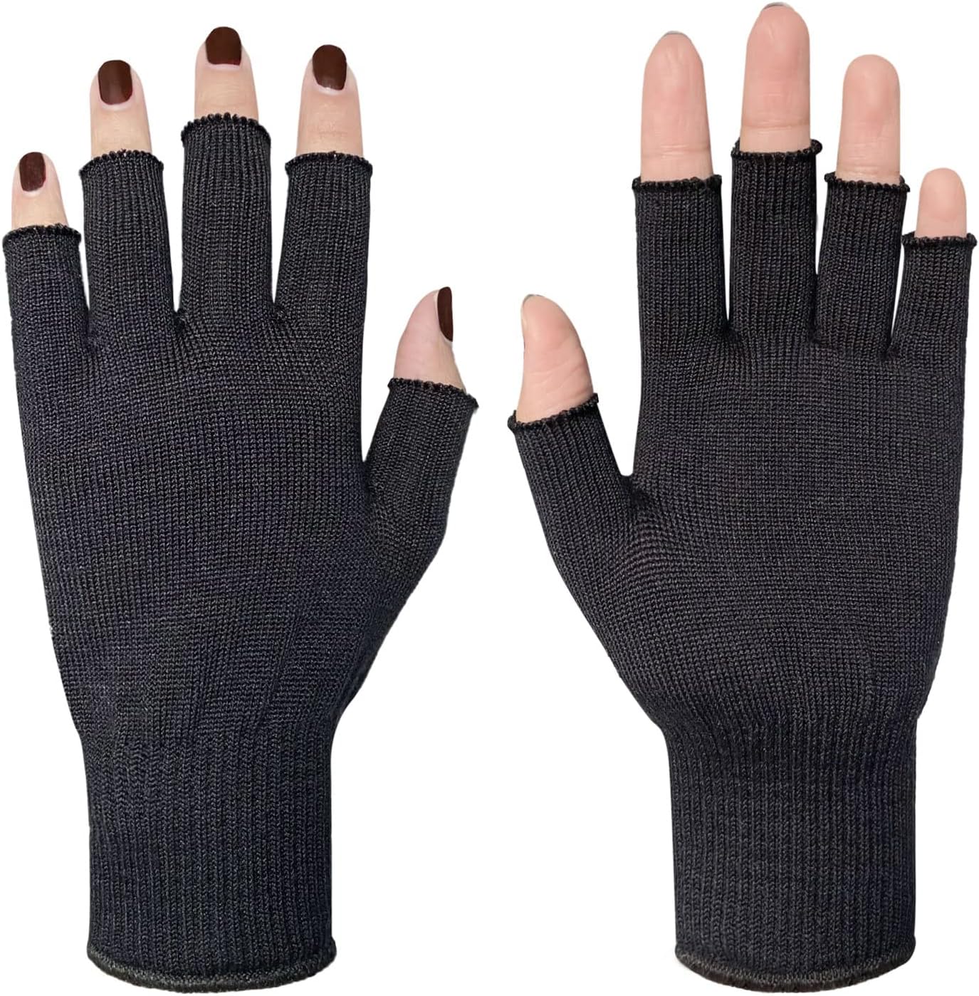 Evridwear Natural Silk Knitted Full UV Protection Hypoallergenic for Running, Biking, Motorcycling, Driving Glove