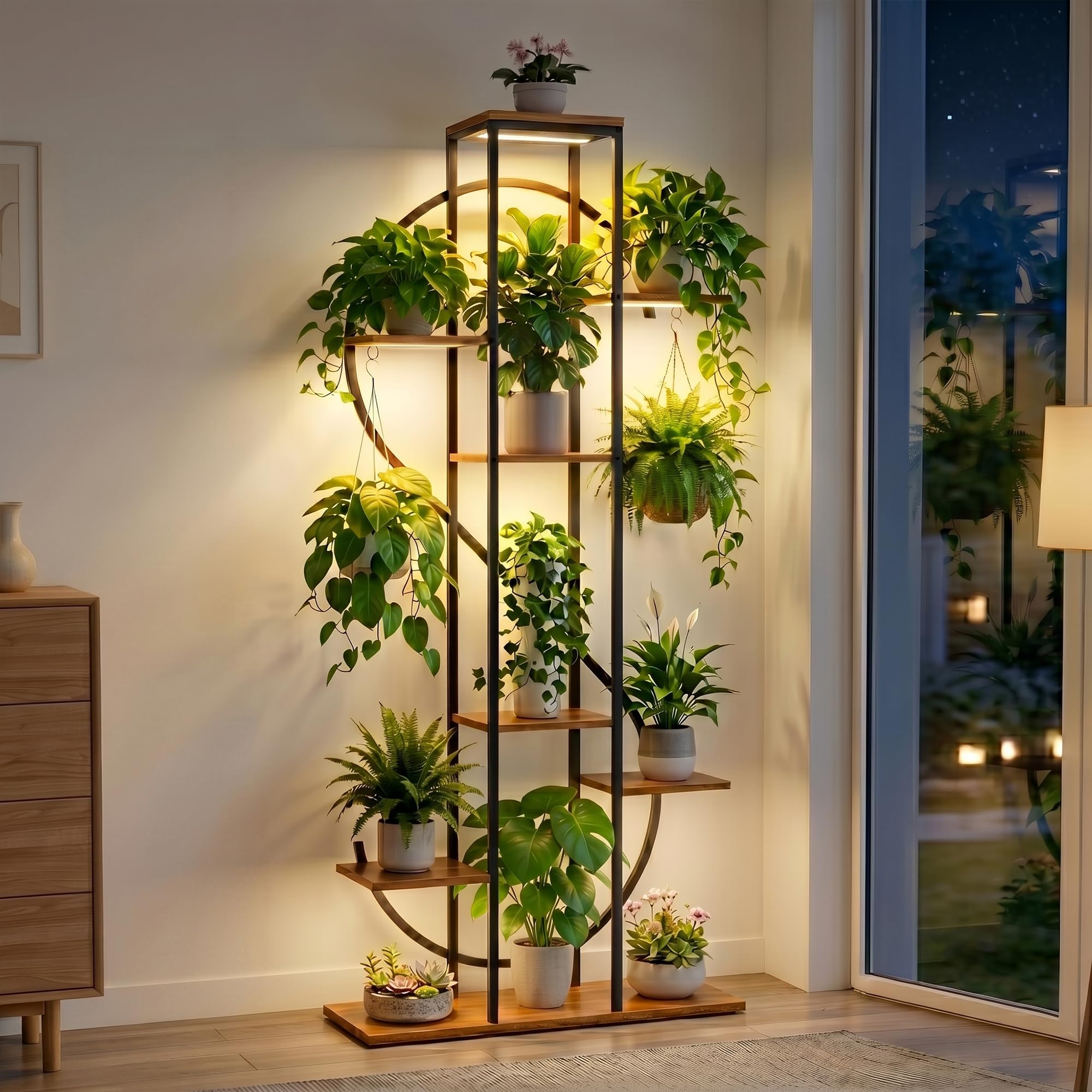GoTiling Large Plant Stand Indoor: 0.85mm Sturdy Support Heavy Duty Steel