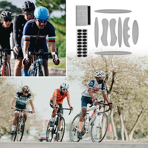Miniatura 7 de 1 juego de almohadillas para casco de ciclismo, kit de acolchado, almohadillas de espuma universales para casco de motocicleta o bicicleta (Gris)