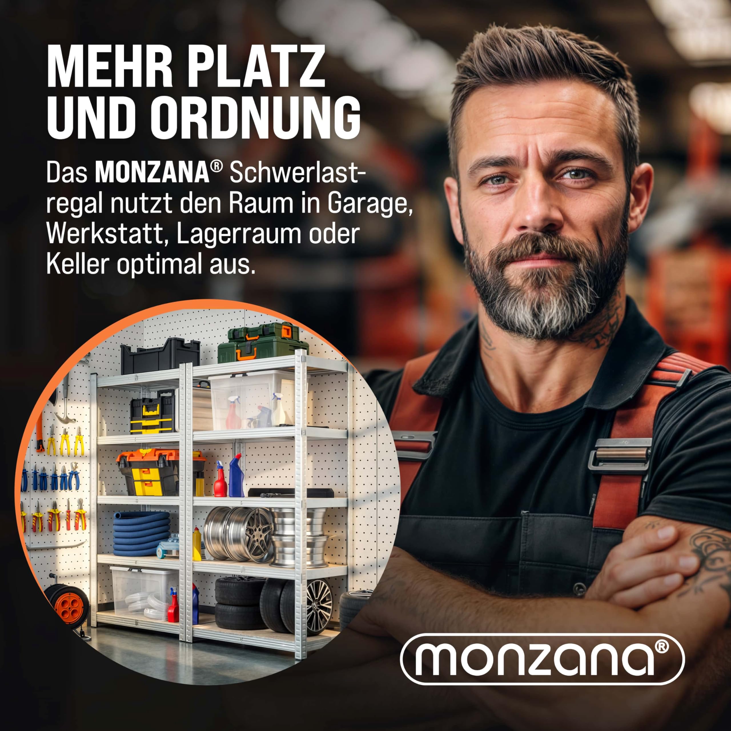 Monzana® 2X Schwerlastregal XL 180x90x60cm 1750kg 5 MDF-Platten Regal Lagerregal Kellerregal Steckregal Werkstattregal
