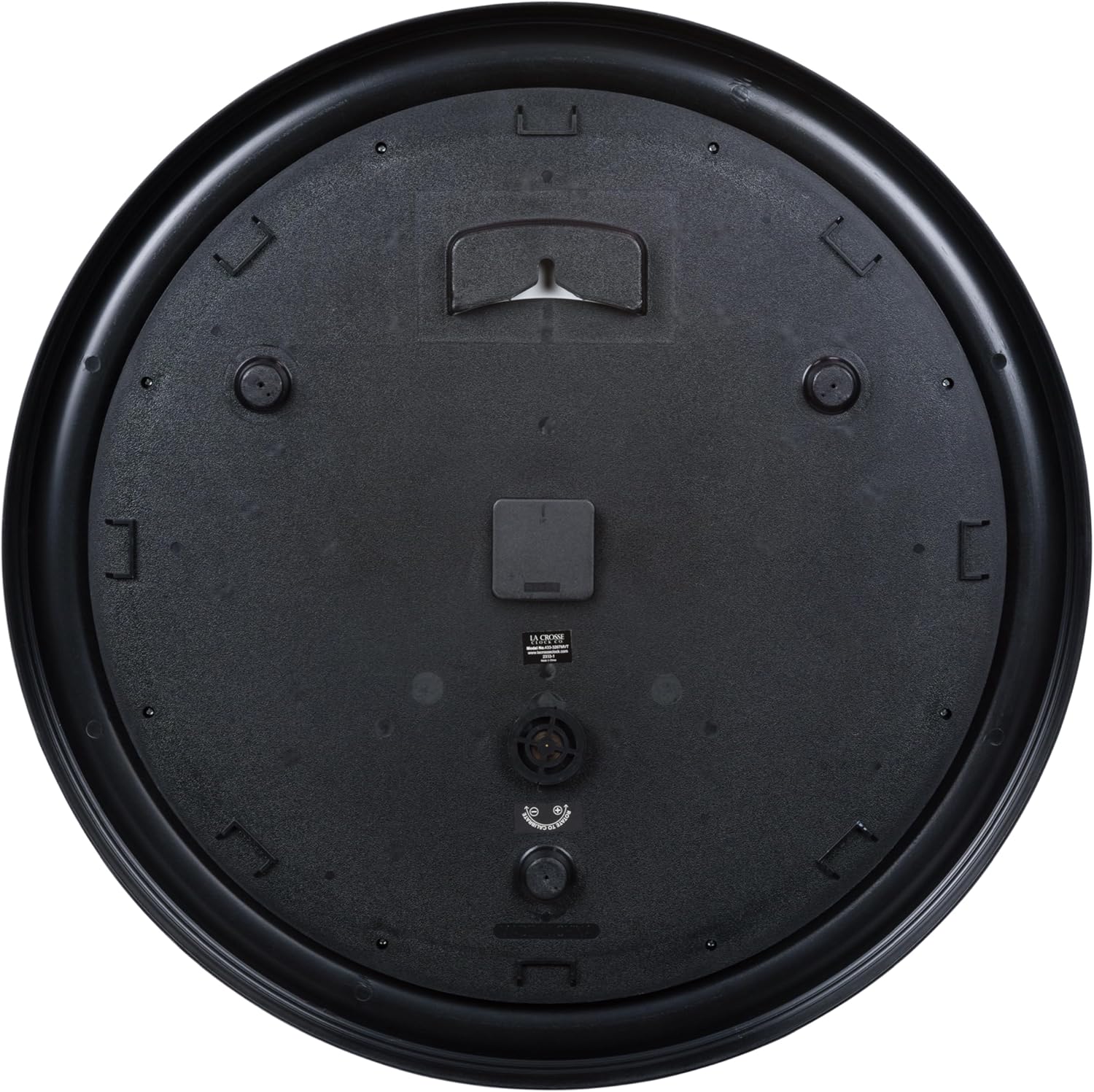 La Crosse Clock 433-3267MVT 26.2" Indoor/Outdoor Whitewashed Analog Quartz Clock with Temp and Humidity