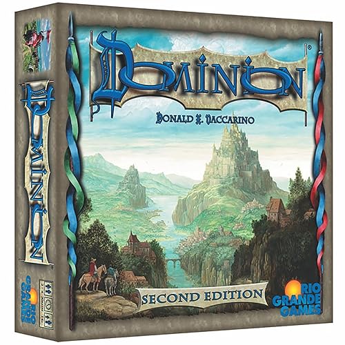Rio Grande Games Dominion 2nd Edition | Deckbuilding Strategy Game for 2-4 Players, Ages 13+ | Updated Cards, Artwork, Streamlined Rules