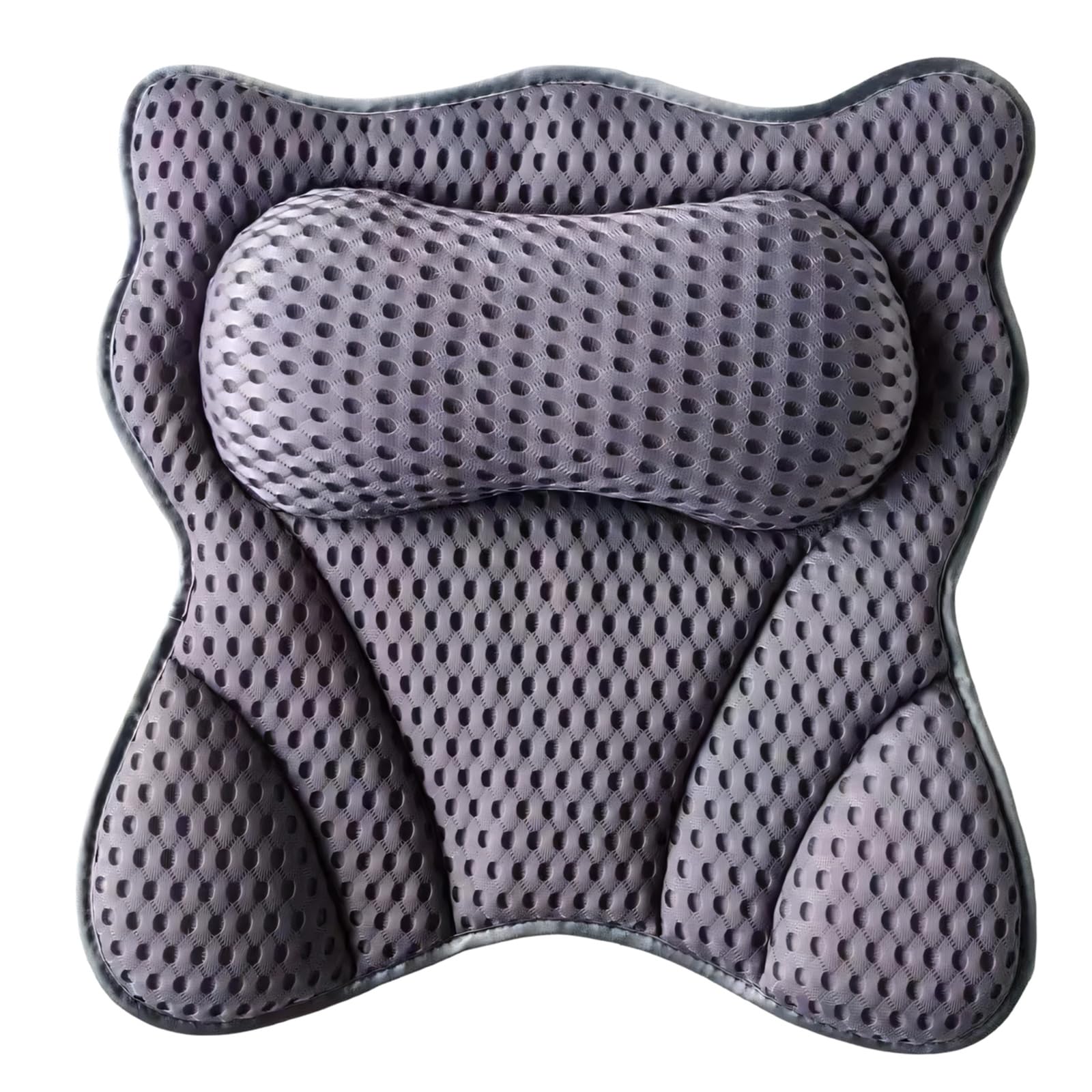 TFAOYS Relaxing Soaking Tub Neck Pillow Ergonomic Shape with Washable Polyester Fabric Suction Cup Bath Pillow