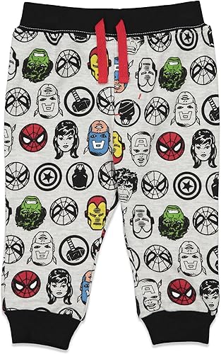 Miniatura 3 de Marvel Avengers Hulk Black Panther Capitán América, paquete de 2 pantalones para recién nacidos a niños pequeños