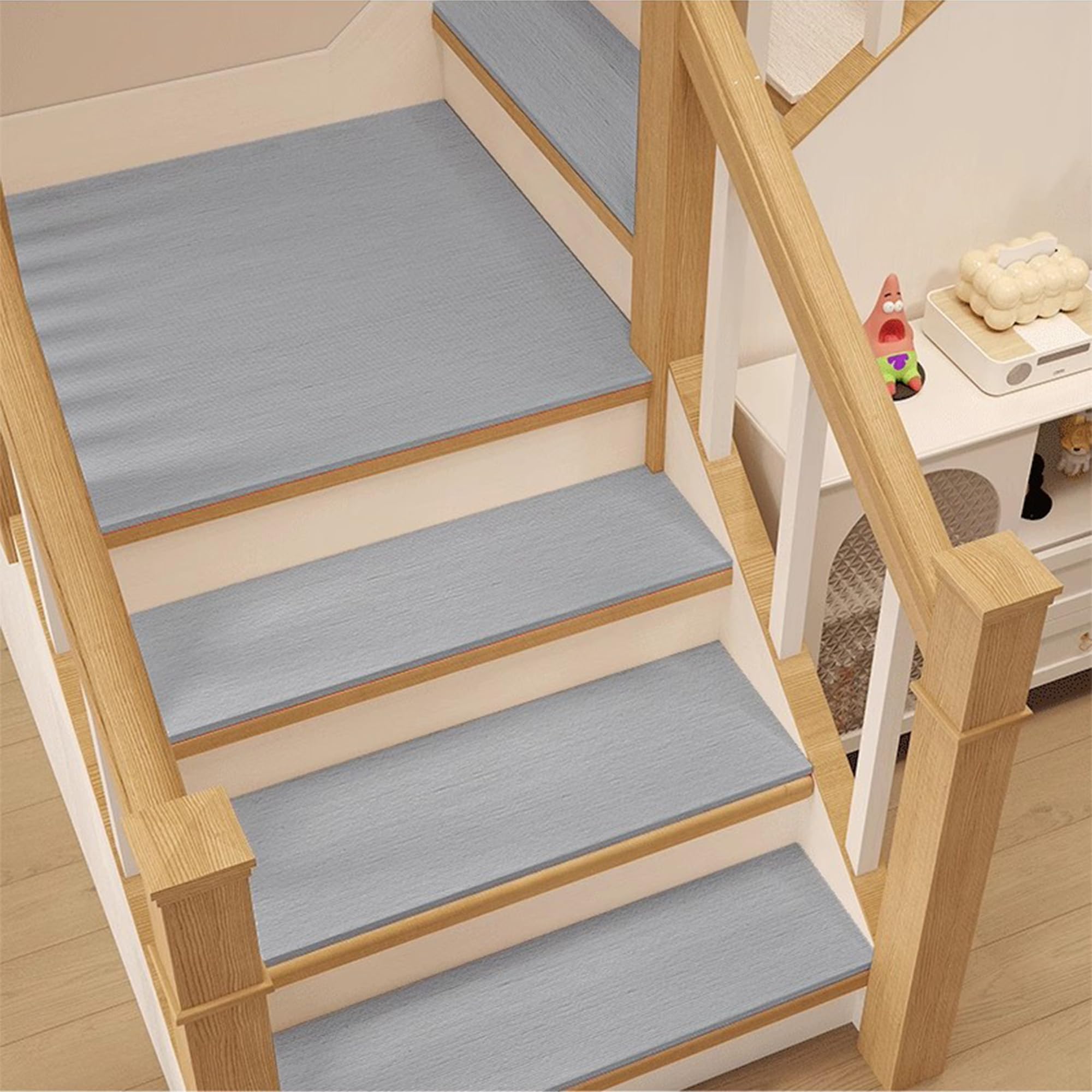 Alfombrillas antideslizantes para escaleras interiores con base segura de TPE