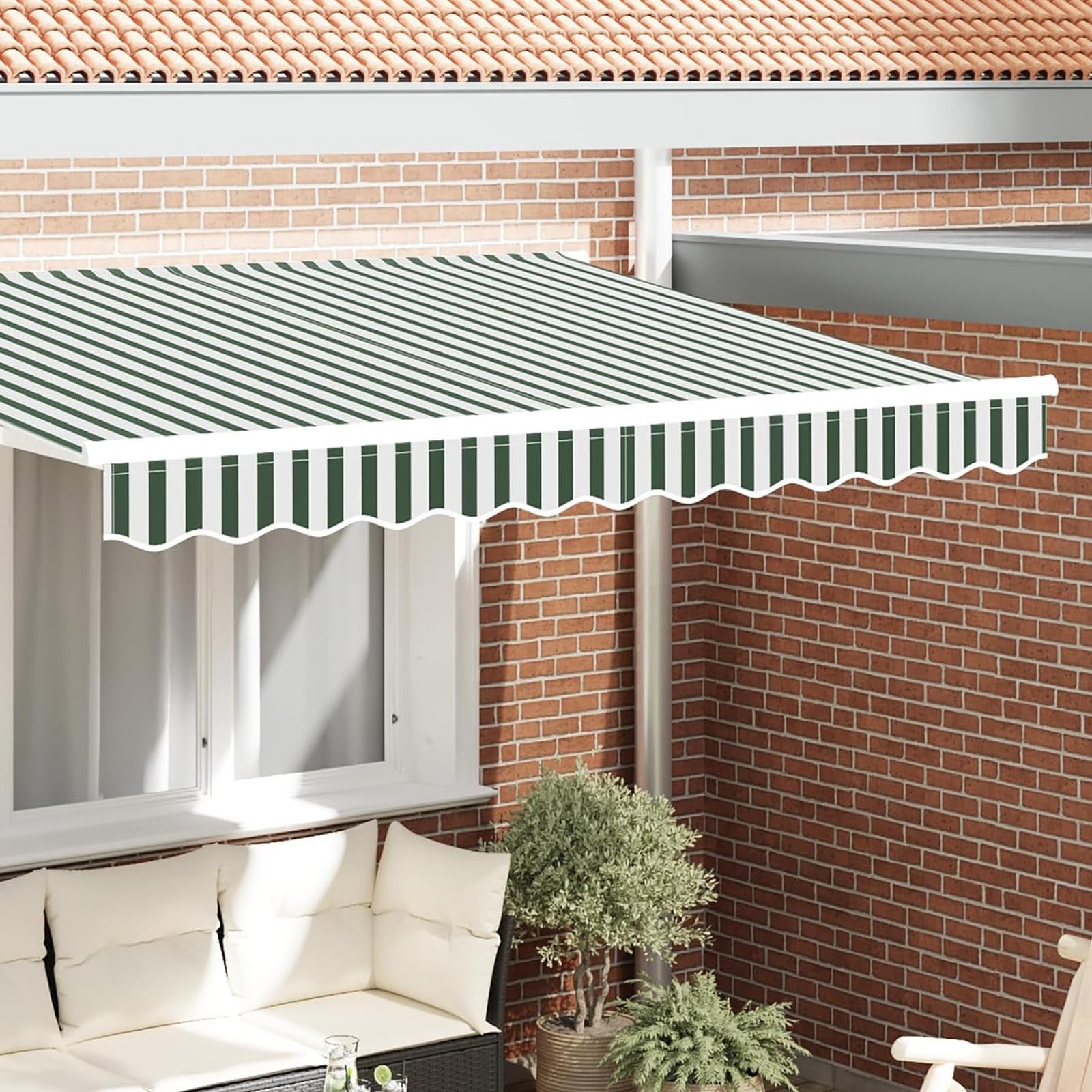 Toldo de poliéster impermeable lona protectora solar anti UV para terrazas y cubiertas de playa