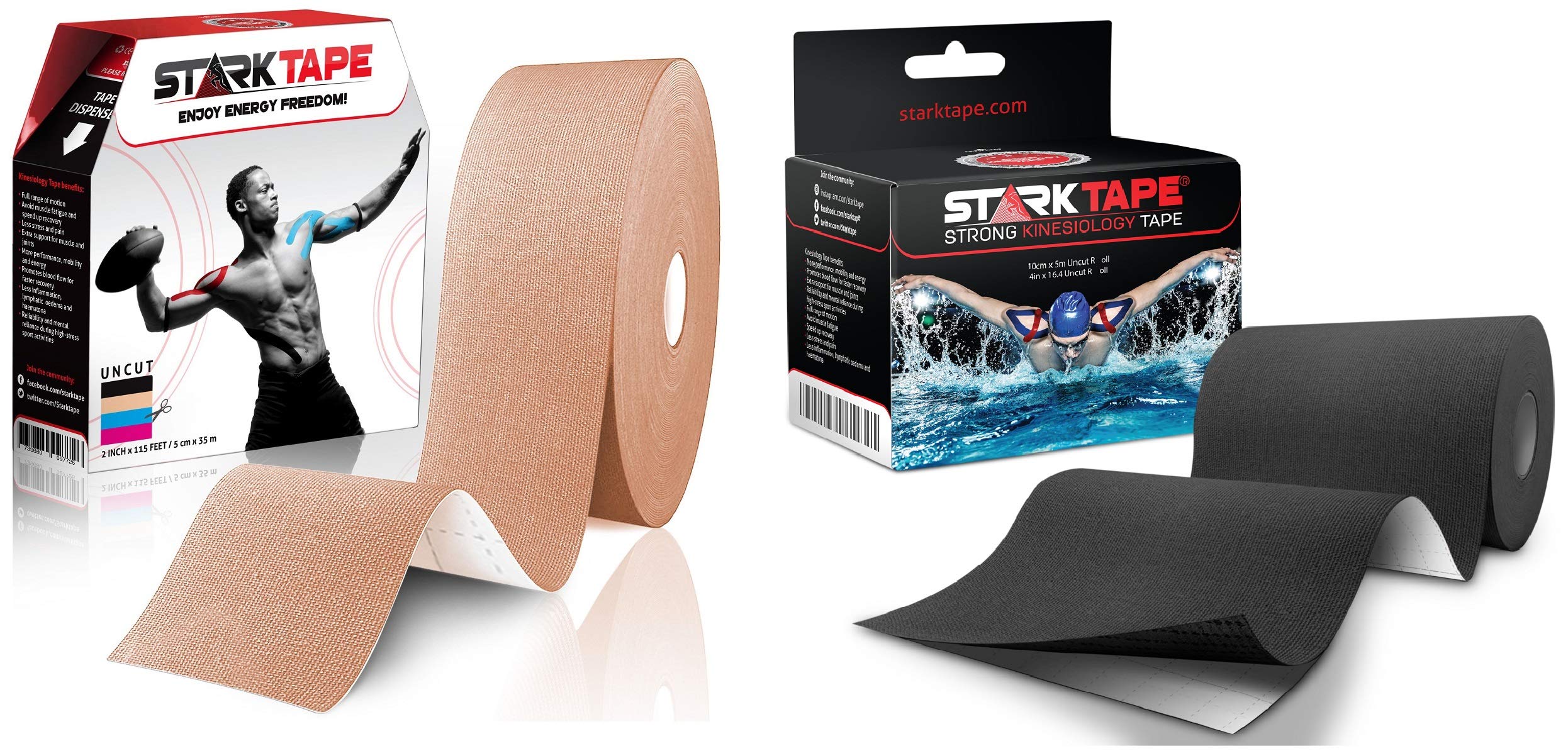 Kinesiology Tape - Professional 2 Pack Bulk Physio Rolls Sports Tapes for Sensitive Skin K Physical Therapy Tape