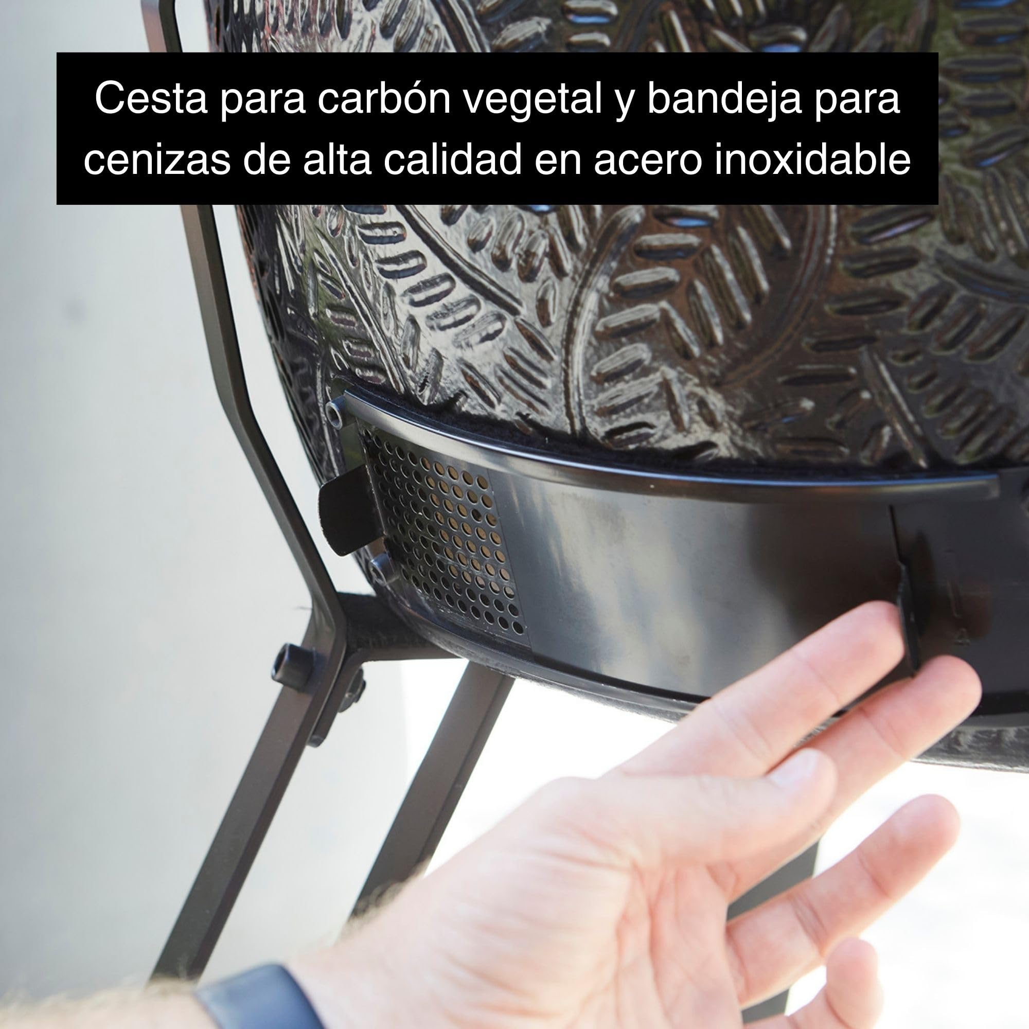 Barbecook Barbacoa Kamado Kamal 2.0 Grill, ahumar, Vapor, Asar, Grande, Negro, 128x78x115cm