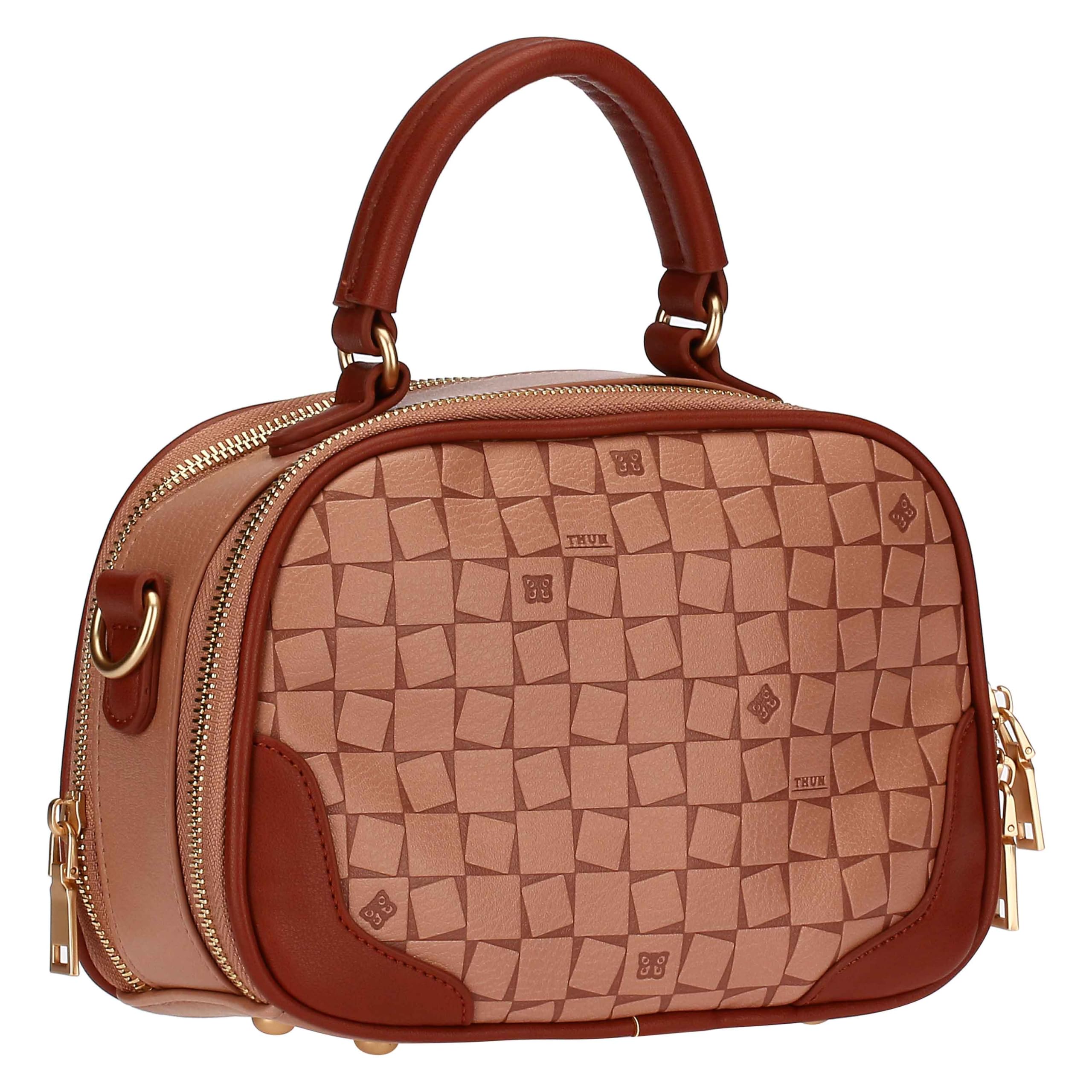 THUN - Borsa tracolla/mano - poliestere, PU, metallo - Collezione Sempre con me - 23 x 8 x 16 cm