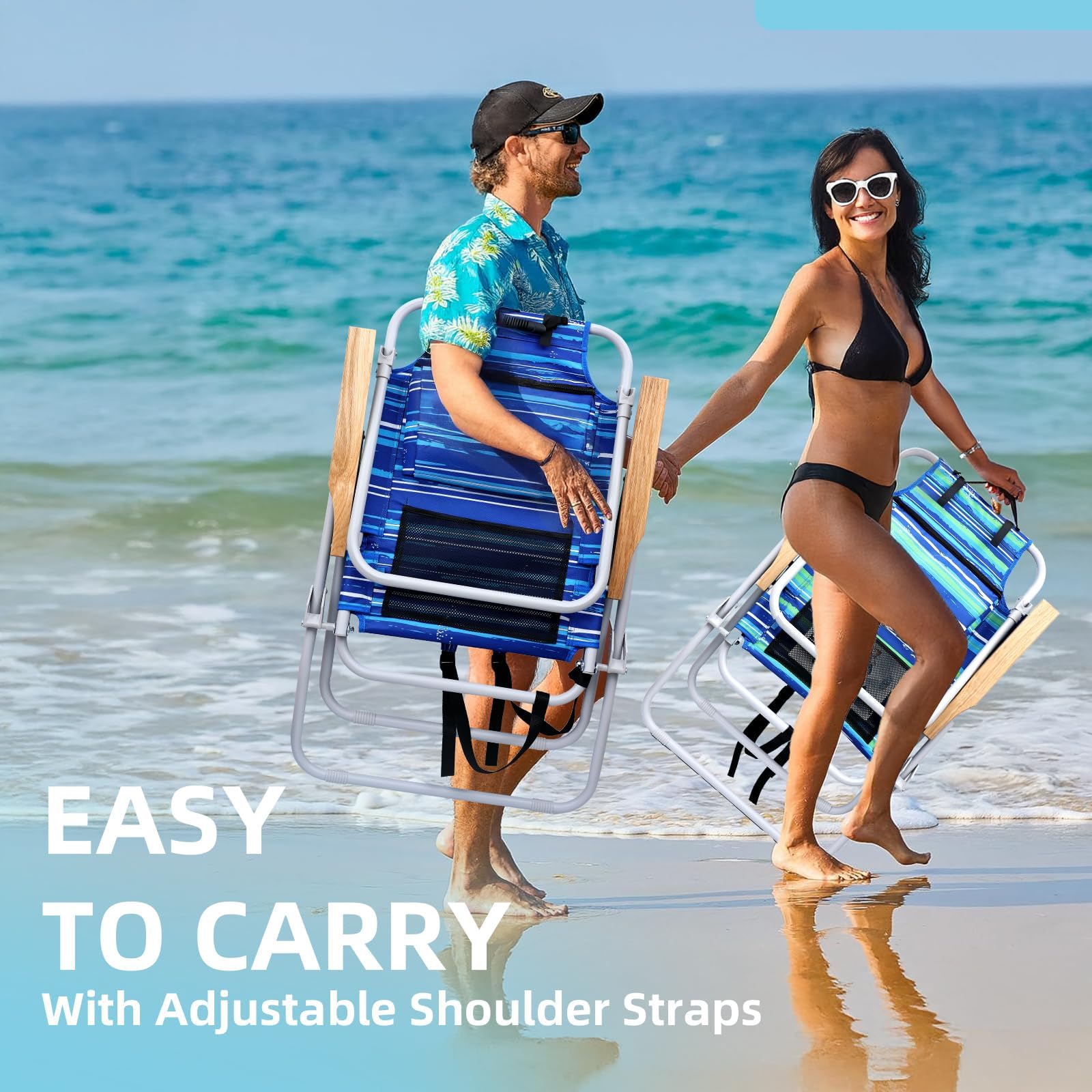 Amazon.com: Tall Beach Chairs for Adults, 17
