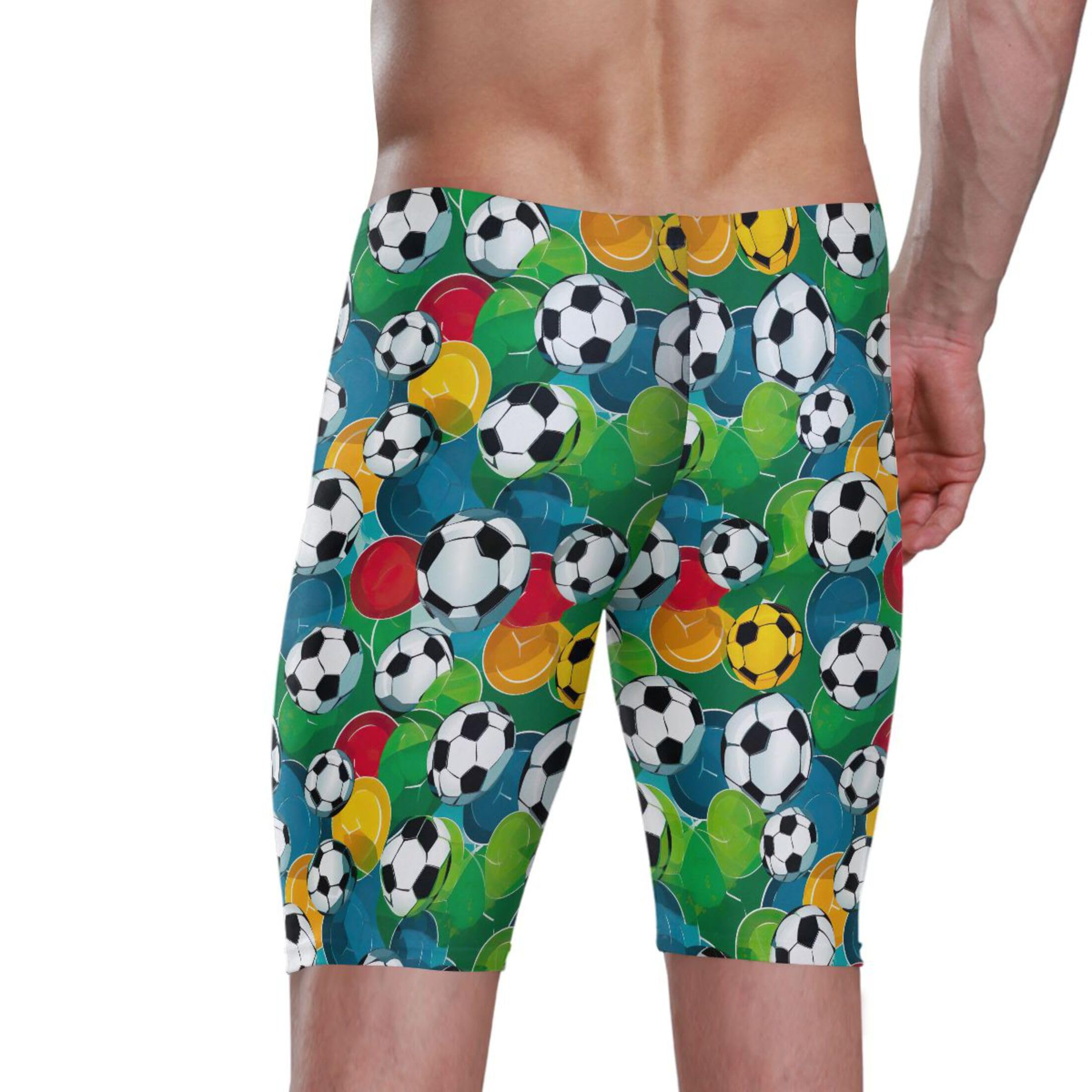 UMIRIKO Football Soccer Sport Men's Swimsuit Swim Jammers L B0402939