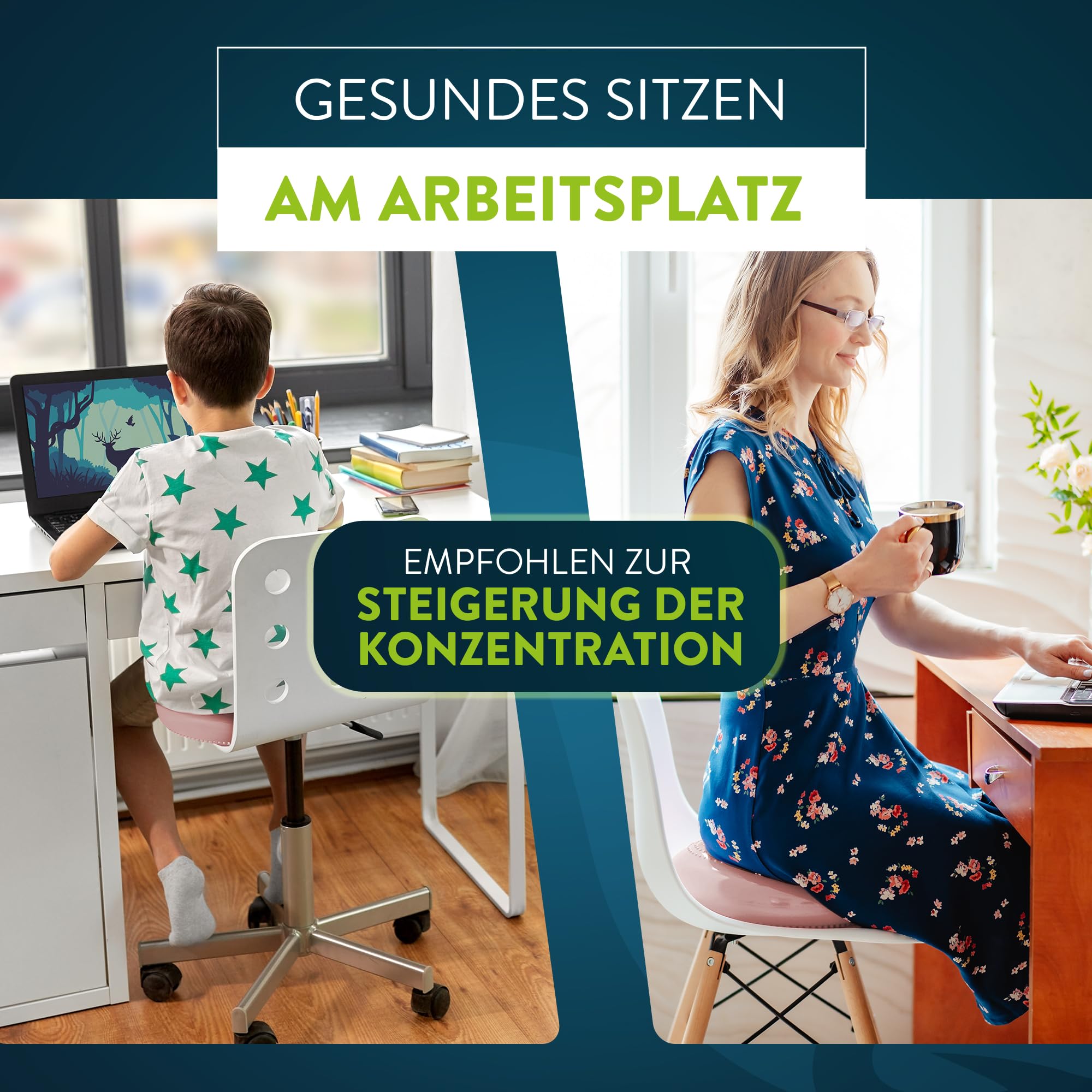 ZenBalance Cuscino Propiocettivo, Cuscino Ortopedico per Riabilitazione, Disco Propiocettivo Gonfiabile per Postura, Balance Board per Sport & Fisioterapia, incl. pompa, e-book, 33 cm (Rosa)