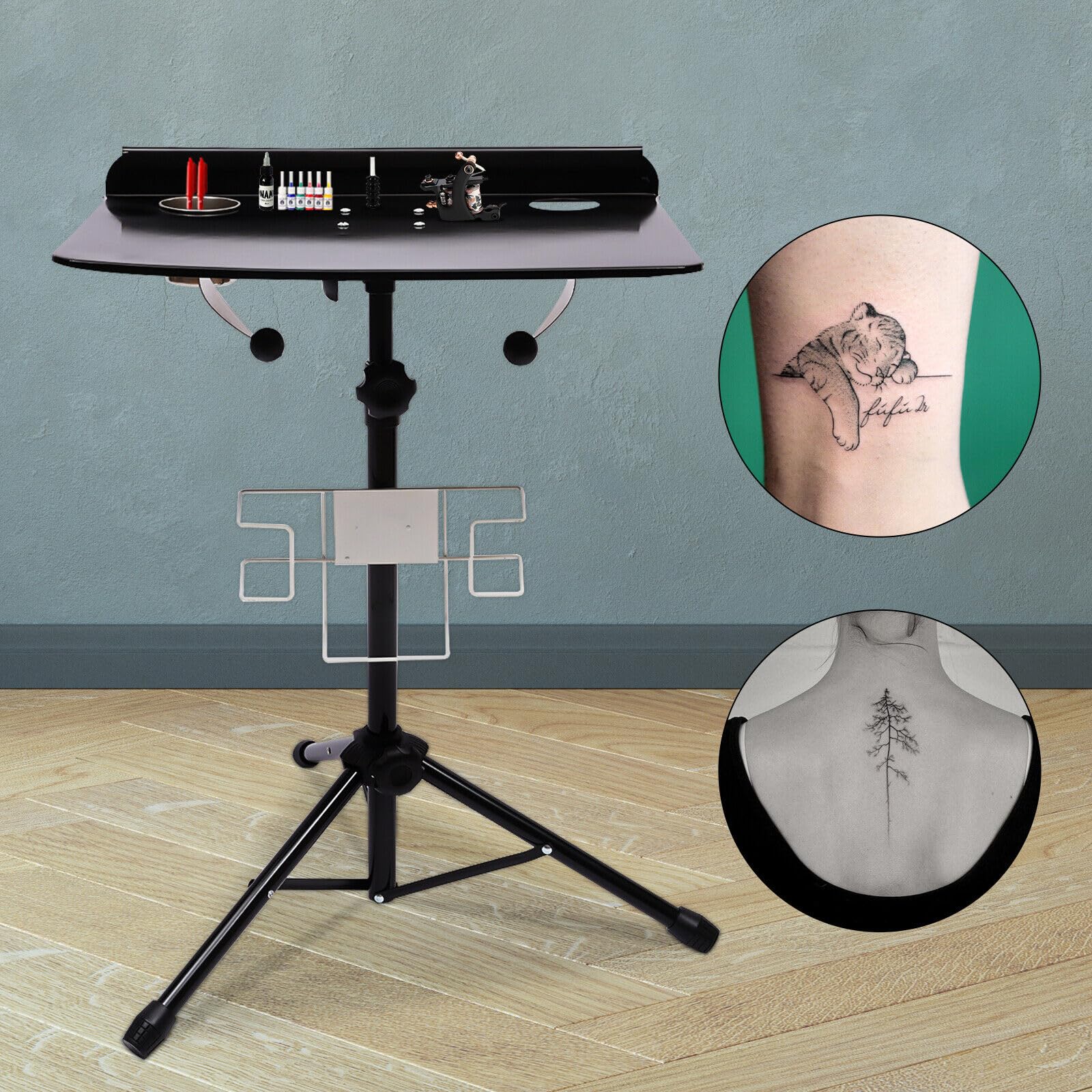 Tattoo Workstation Ständer Höhenverstellbar Tätowierung Zubehör Schreibtisch Einstellbare Tabelle Große mobile Work Station für Tattoo Beauty Massage Pediküre Maniküre Salon Instrument
