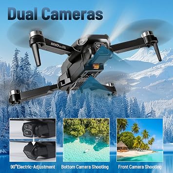 Mini Drone with Camera, 4K HD FPV Drone for Beginners,Brushless Motor, Altitude Hold, Gesture Selfie, One key Return/Emergency Stop,3D Flips, Waypoint Fly, 2 Batteries,Foldable RC Quadcopter