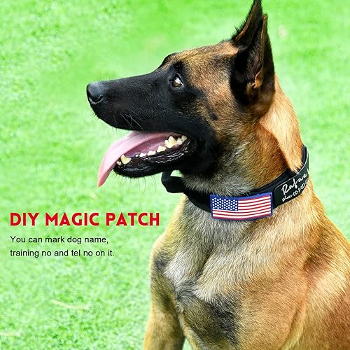 Miniatura 3 de Juego táctico de collar y correa para perro con dispensador de bolsas de excremento de perro, correa táctica elástica para perro y collar para