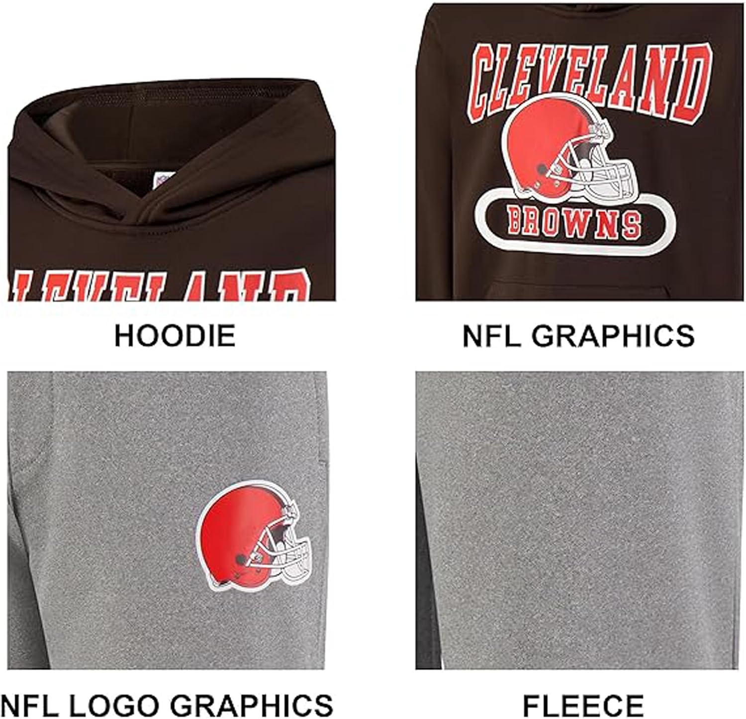 Ultra Game Youth NFL Official Super Soft Hoodie Sweatshirt & Jogger Sweatpants Set