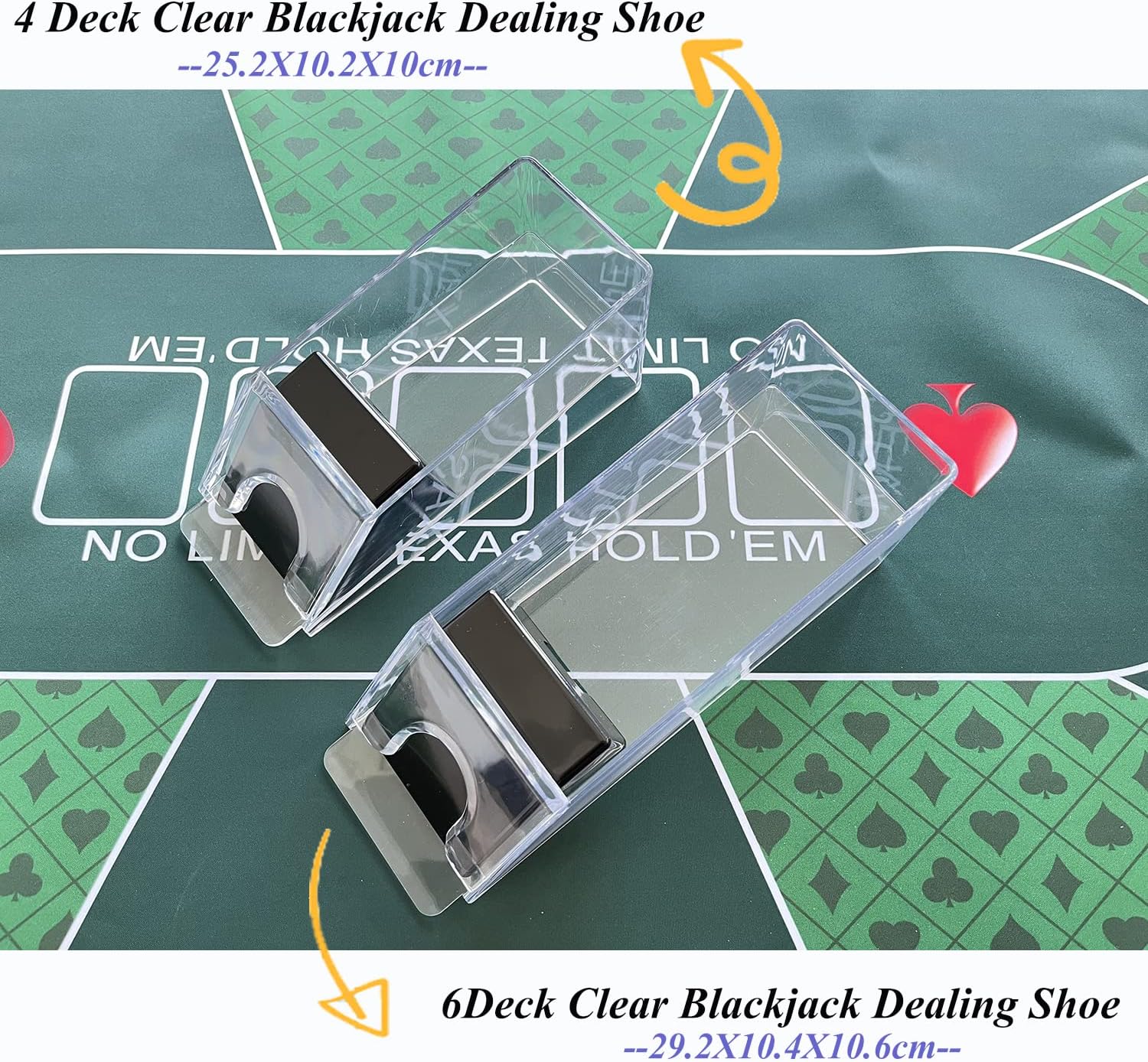 SEETOOOGAMES 6 Deck Clear Blackjack Dealing Shoe