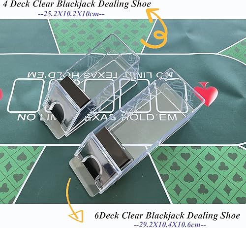 Vista 11 de SEETOOOGAMES 4 Deck Clear Blackjack Dealing Shoe