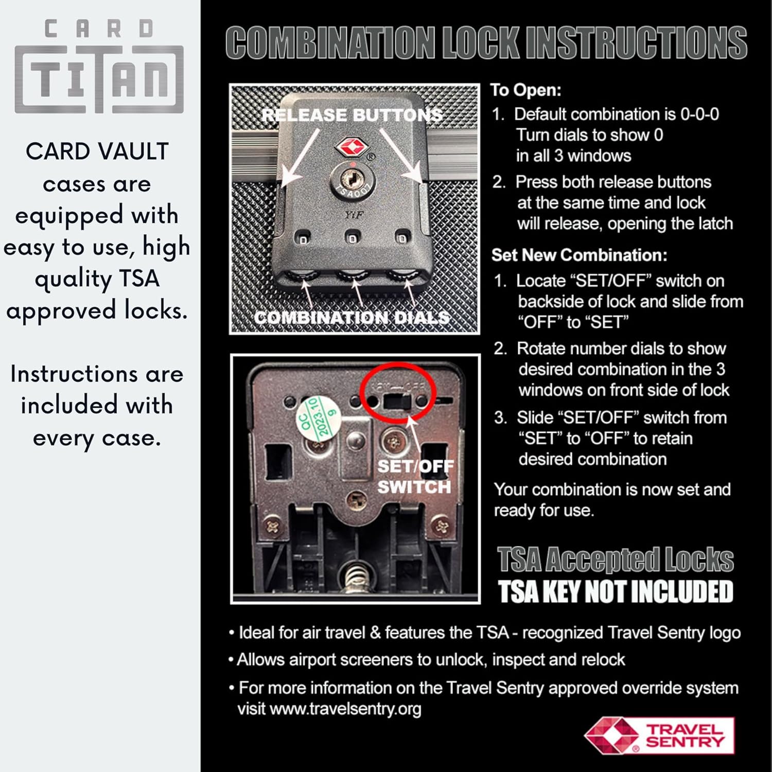 Card Titan Vault Trading Card Storage Box - Lockable Sports Cards Hard Case with Spring-Loaded Pushers for Top Loaders & Graded Cards - 2 Row