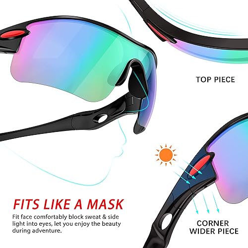Miniatura 2 de Gafas de sol deportivas para hombres y mujeres, jóvenes, béisbol, pesca, ciclismo, correr, golf, motocicleta, gafas de sol deportivas