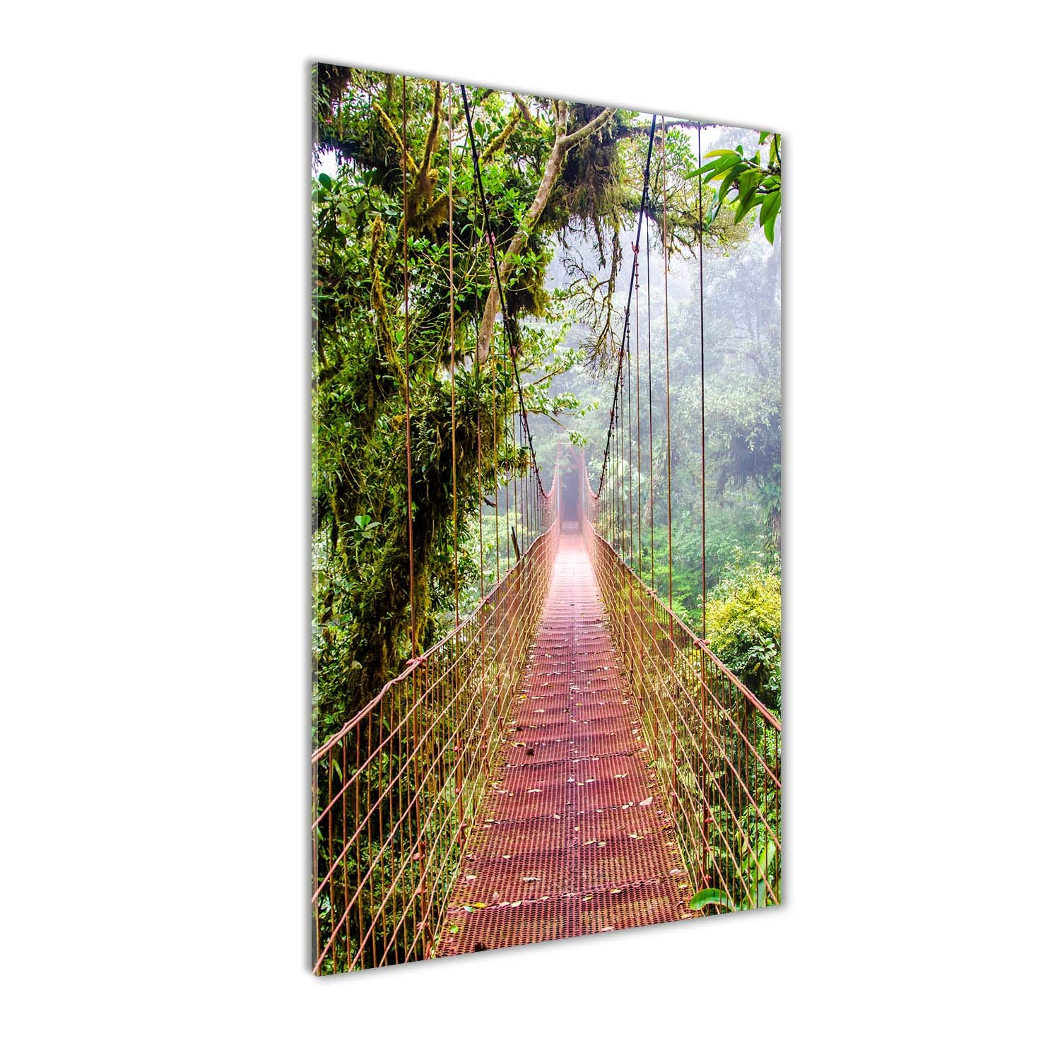 Impression sur verre acrylique 60x120 cm pour illuminer un mur sombre avec un paysage vert