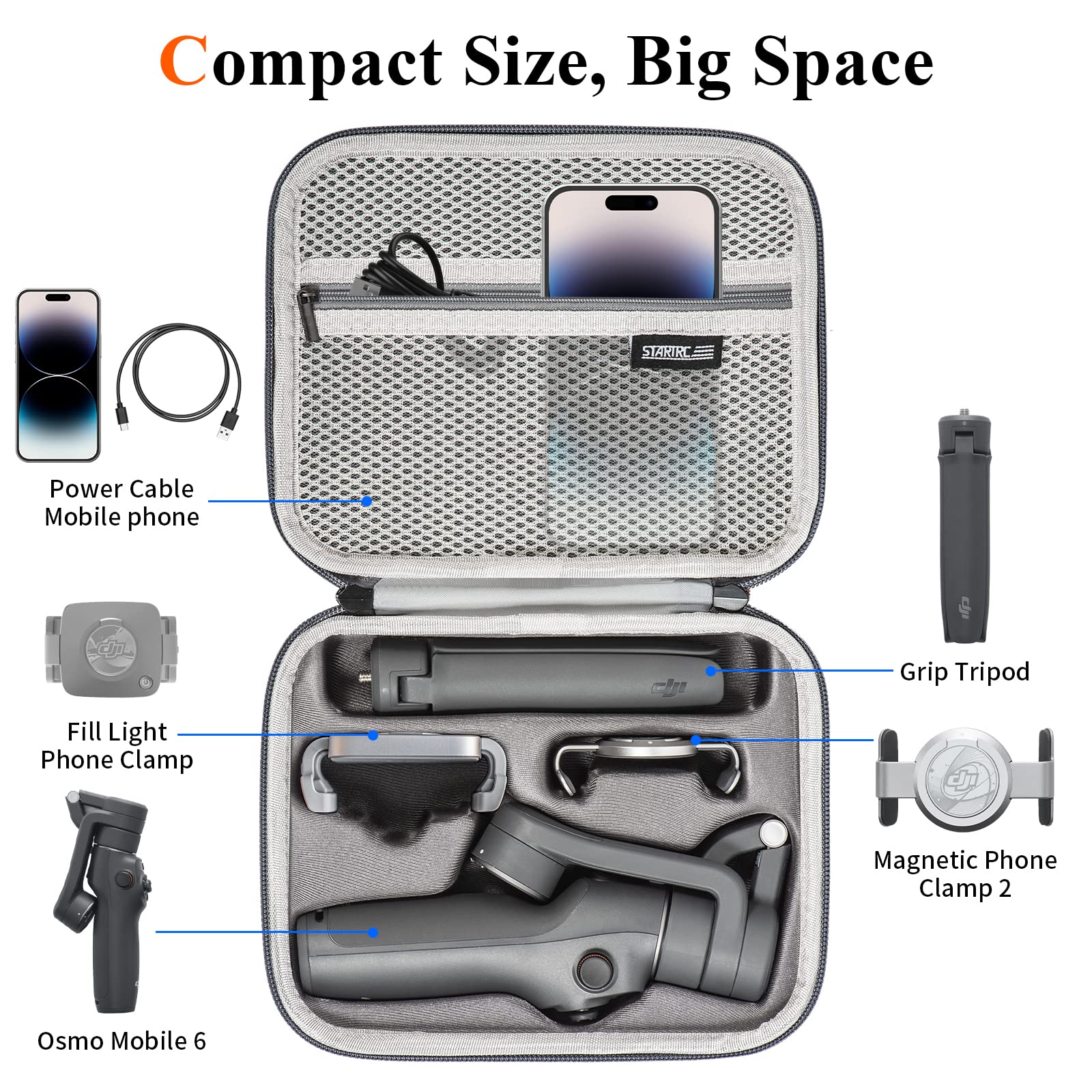 Amazon.com : LDSXAY Osmo Mobile 6 Case for DJI OM 6, Portable
