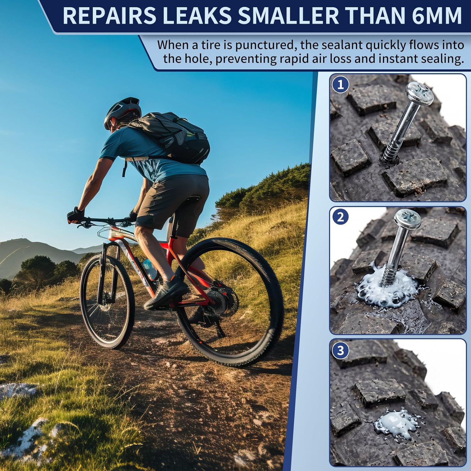 12 Pcs Tubeless Tire Sealant Tubeless Sealant 2oz Per Bottle Long-Lasting for MTB Mountain, Road, Gravel, Cyclocross, Commuter Bikes, Bike No Tubes Tires. No Tire Removal