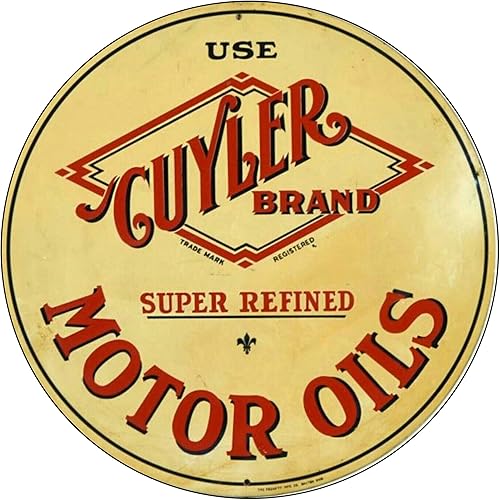 Miniatura 308 de Brotherhood Letrero de gas vintage de reproducción de letreros de metal vintage, letrero redondo de metal para garaje y hogar, 8 pulgadas de Nourse