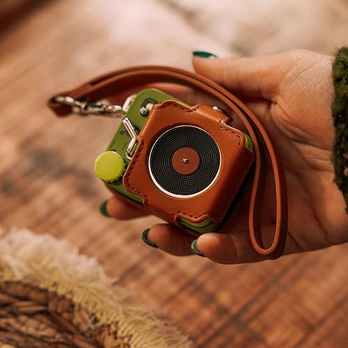 Miniatura 8 de Muzen Mini altavoz Bluetooth, botón portátil de metal, pequeño y lindo altavoz inalámbrico, altavoz de audio recargable de alta fidelidad con cordón