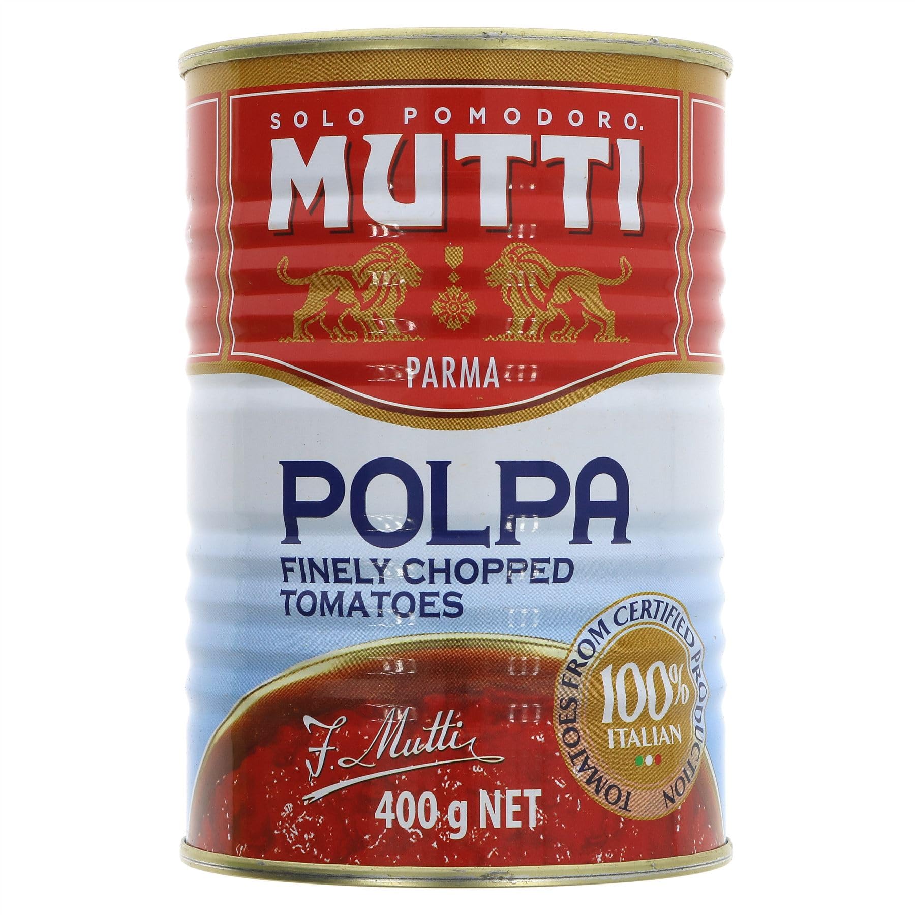 Mutti Crushed Tomatoes (Polpa), 14 oz. | 12 Pack | Italy’s #1 Brand of Tomatoes | Fresh Taste for Cooking | Canned Tomatoes | Vegan Friendly & Gluten Free | No Additives or Preservatives
