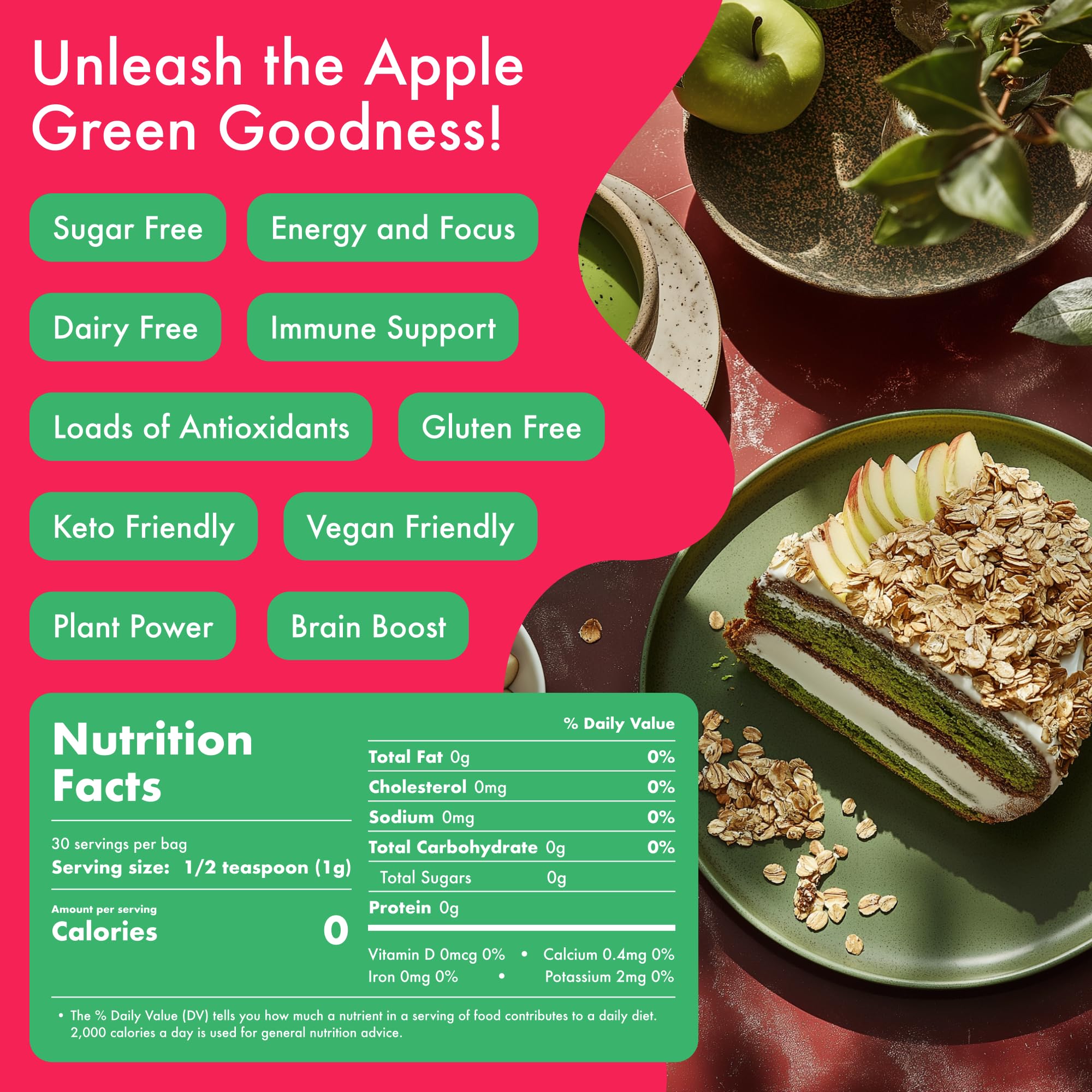 Apple Matcha Green Tea Powder From Japan - 1 06 oz 30 g - Ceremonial Grade Sugar Free — view 9